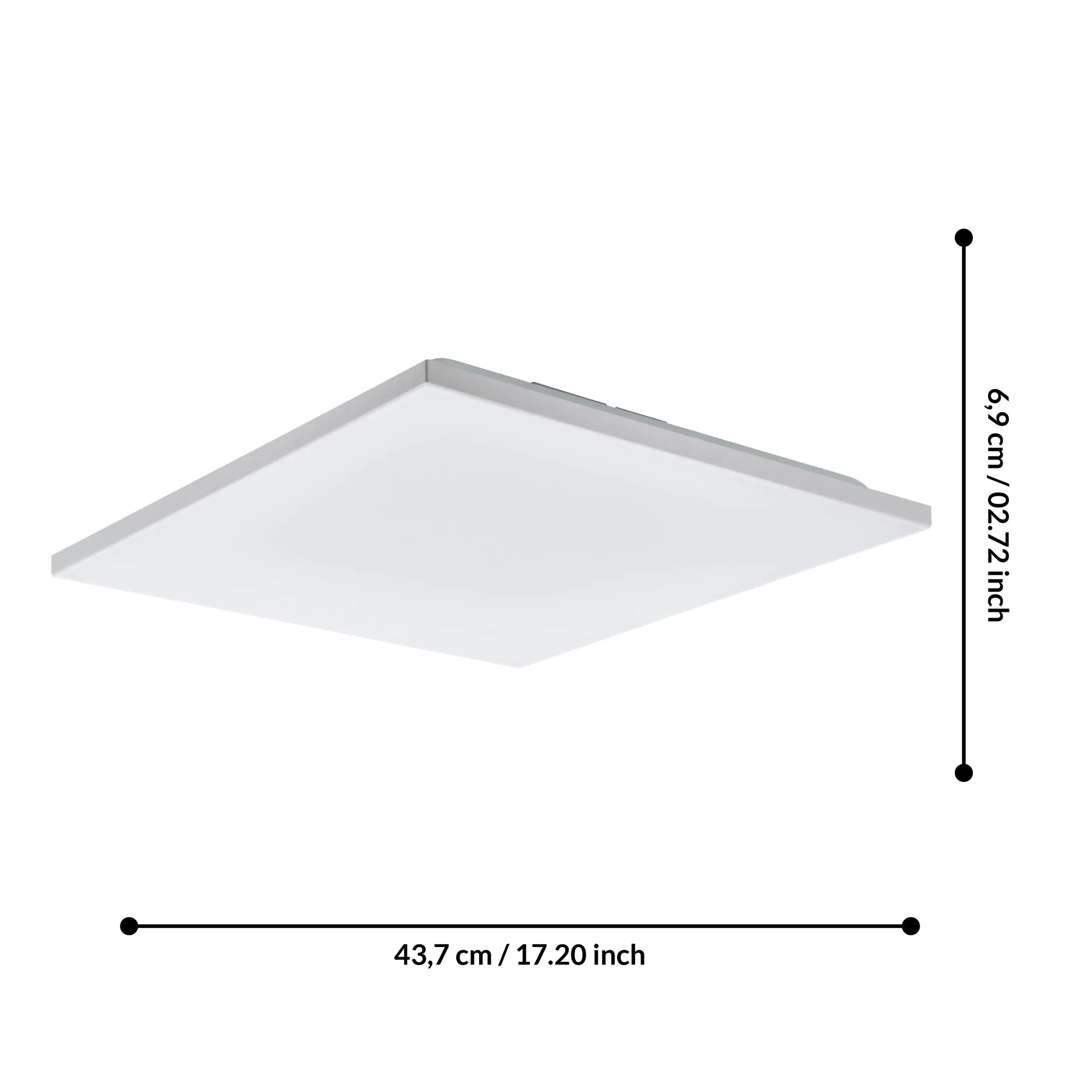 Eglo LED Deckenleuchte Calemar neutralweiß 43,7 x 43,7cm