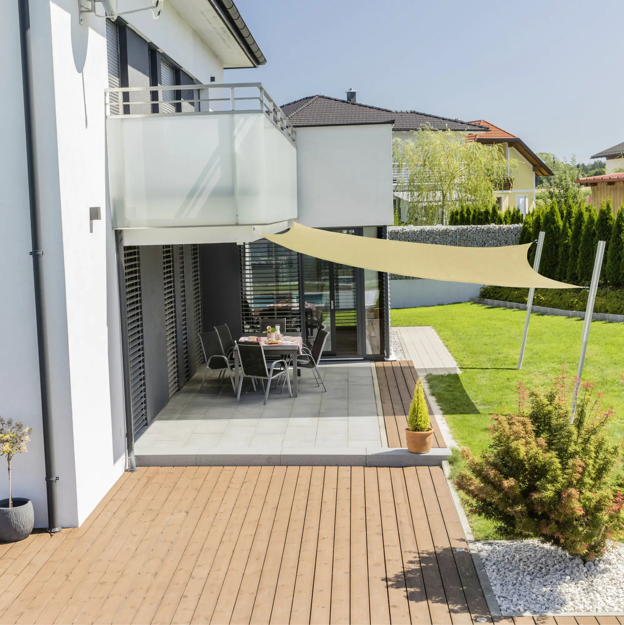 Windhager Sonnensegel Capri champagner 4 x 4 m