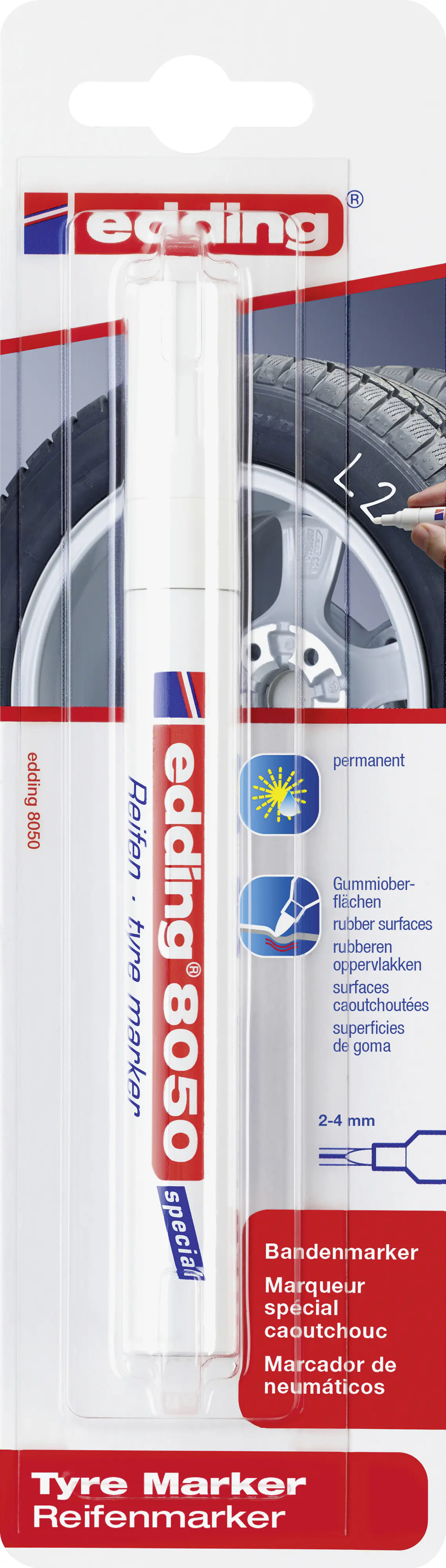 edding 8050 tyre marker weiß