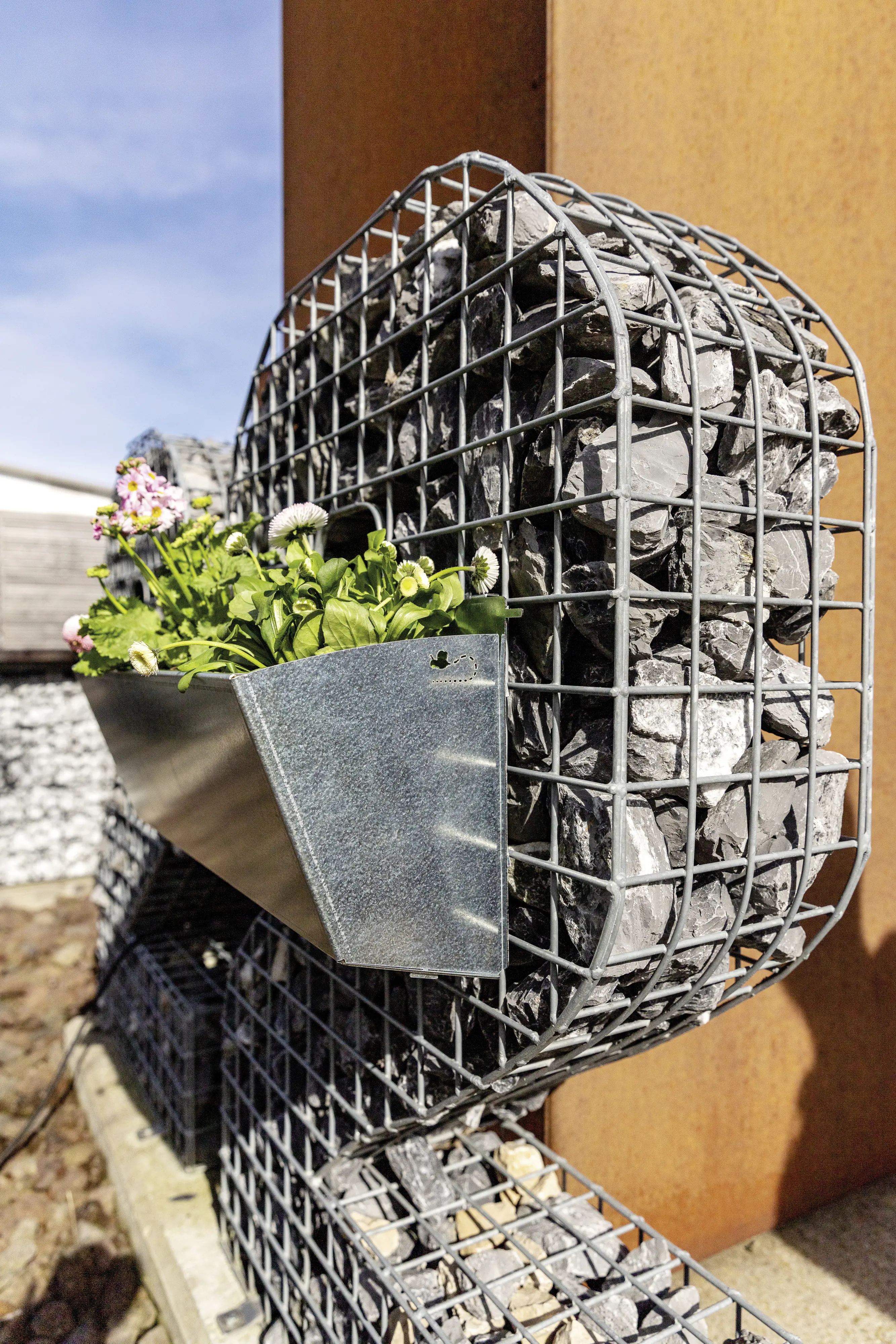 Bellissa Pflanzkasten Origami L, silber, 104 x 17,5 x 23 cm, verzinkter Stahl