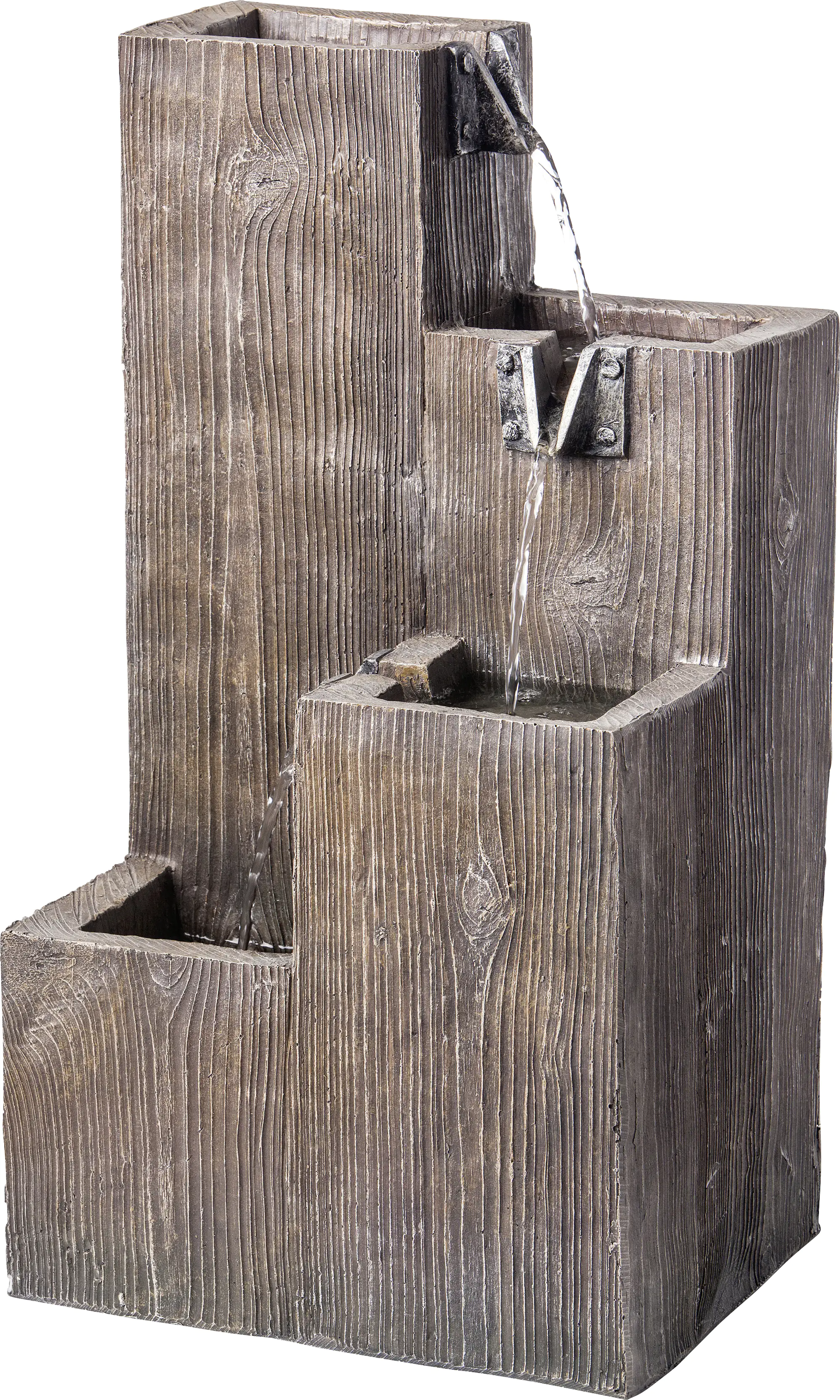 4006873426141_2582132 Heissner Stufenbrunnen 26 x 21 x 49 cm, holzfarben