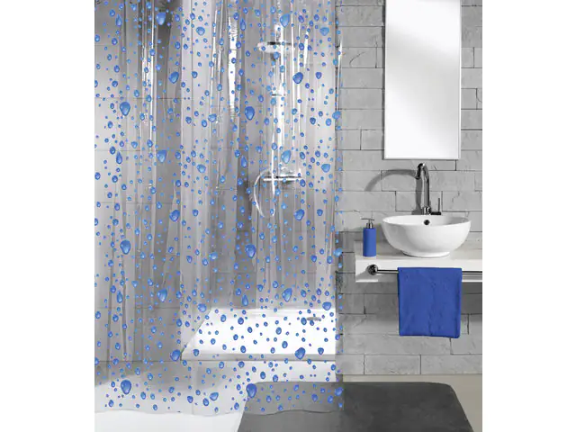 Kleine Wolke Duschvorhang Bubble marineblau, 180 x 200 cm Kleine Wolke Duschvorhang Bubble marineblau, 180 x 200 cm