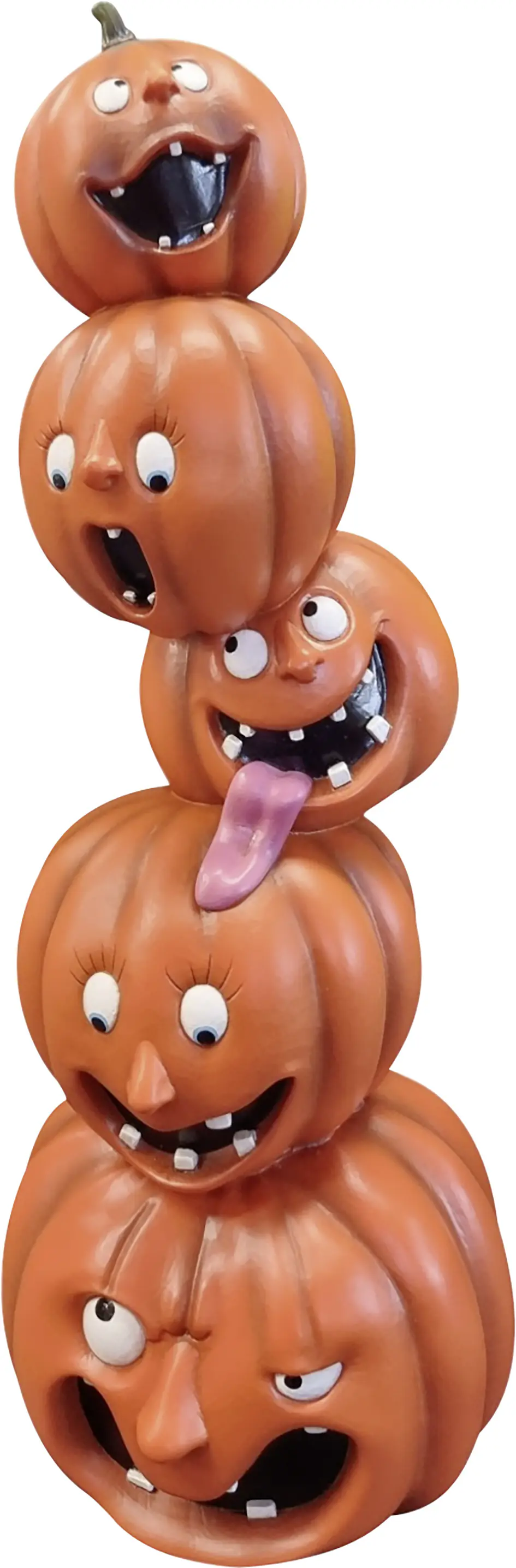 Dekofigur Kürbisstapel groß 50 x 18 cm orange