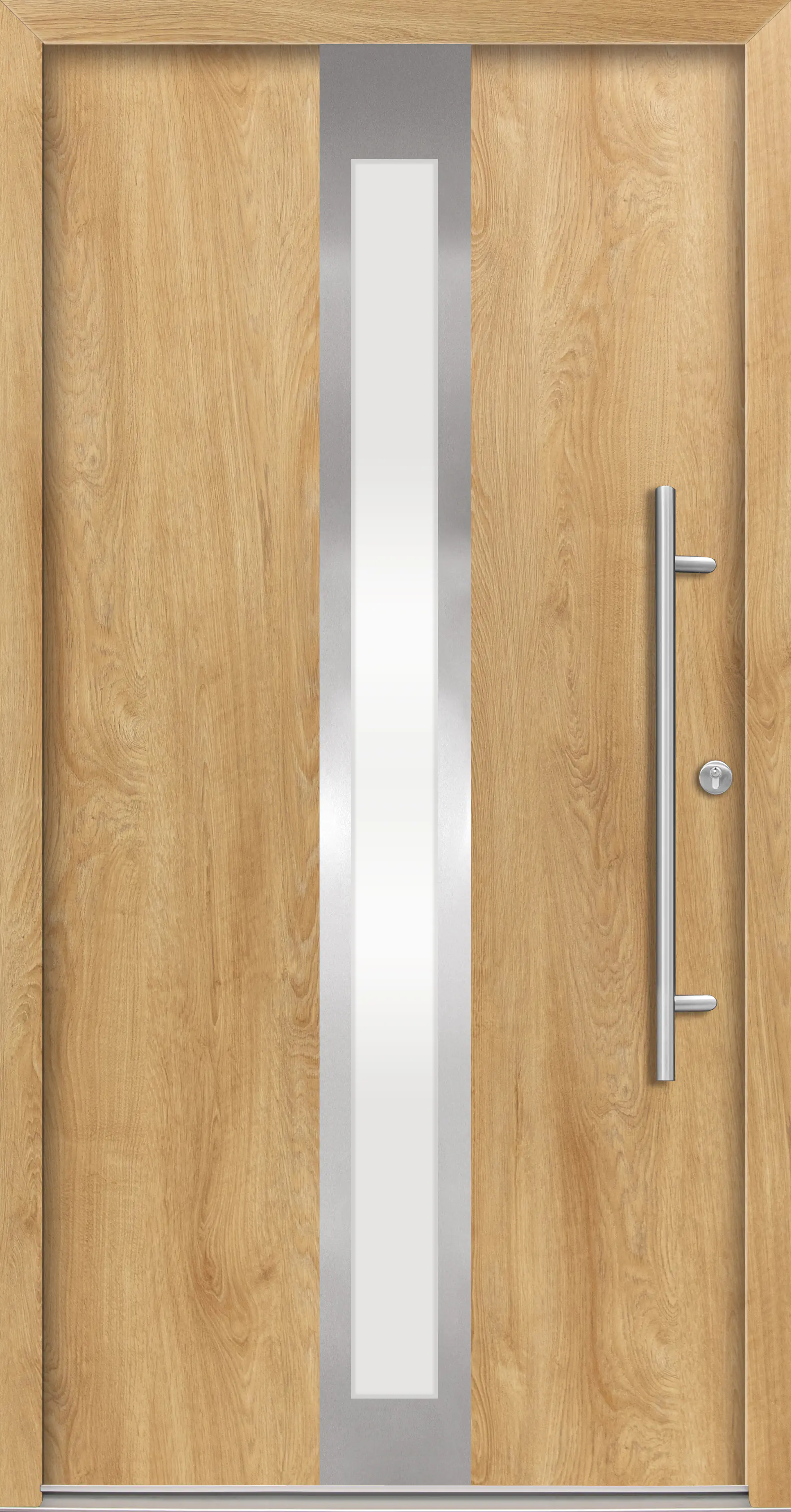 Splendoor Haustür Passivedoor Premium B01 Eiche Natur DIN Rechts 100 x 210 cm