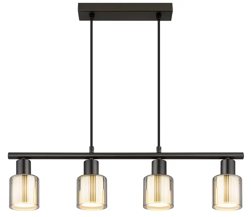 Globo Hängeleuchte Villegas 62 x 8 x 120 cm L x B x H schwarz-chrom matt