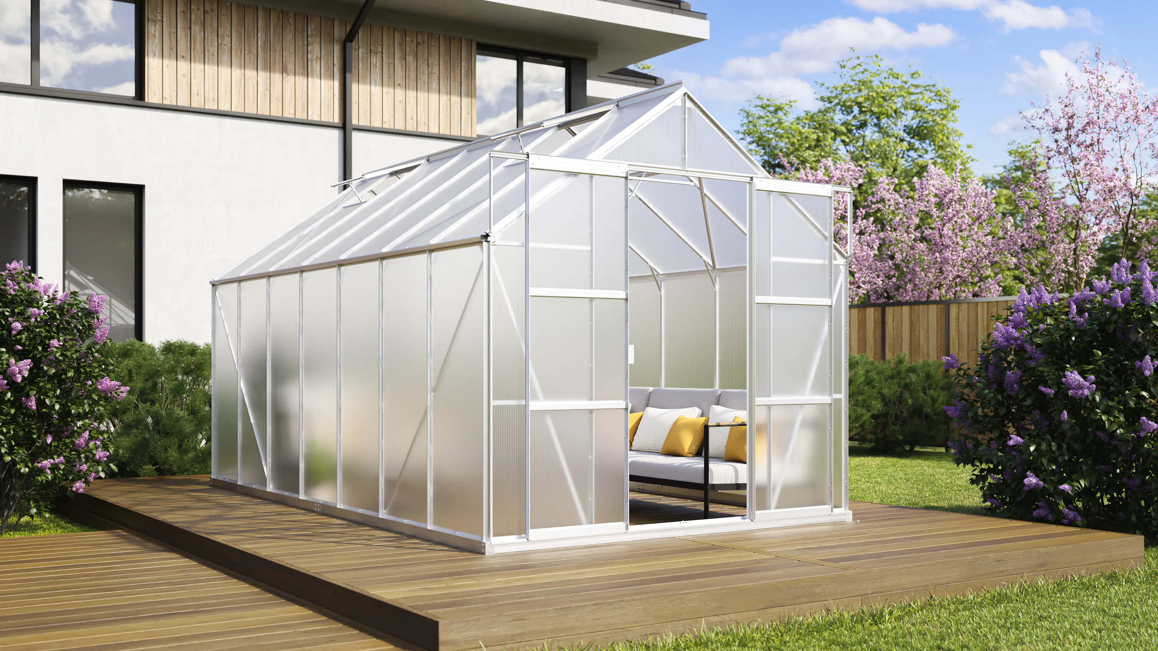 Vitavia Gewächshaus-Set Uranus 11500 HKP 4 mm alu 254 x 441 cm 