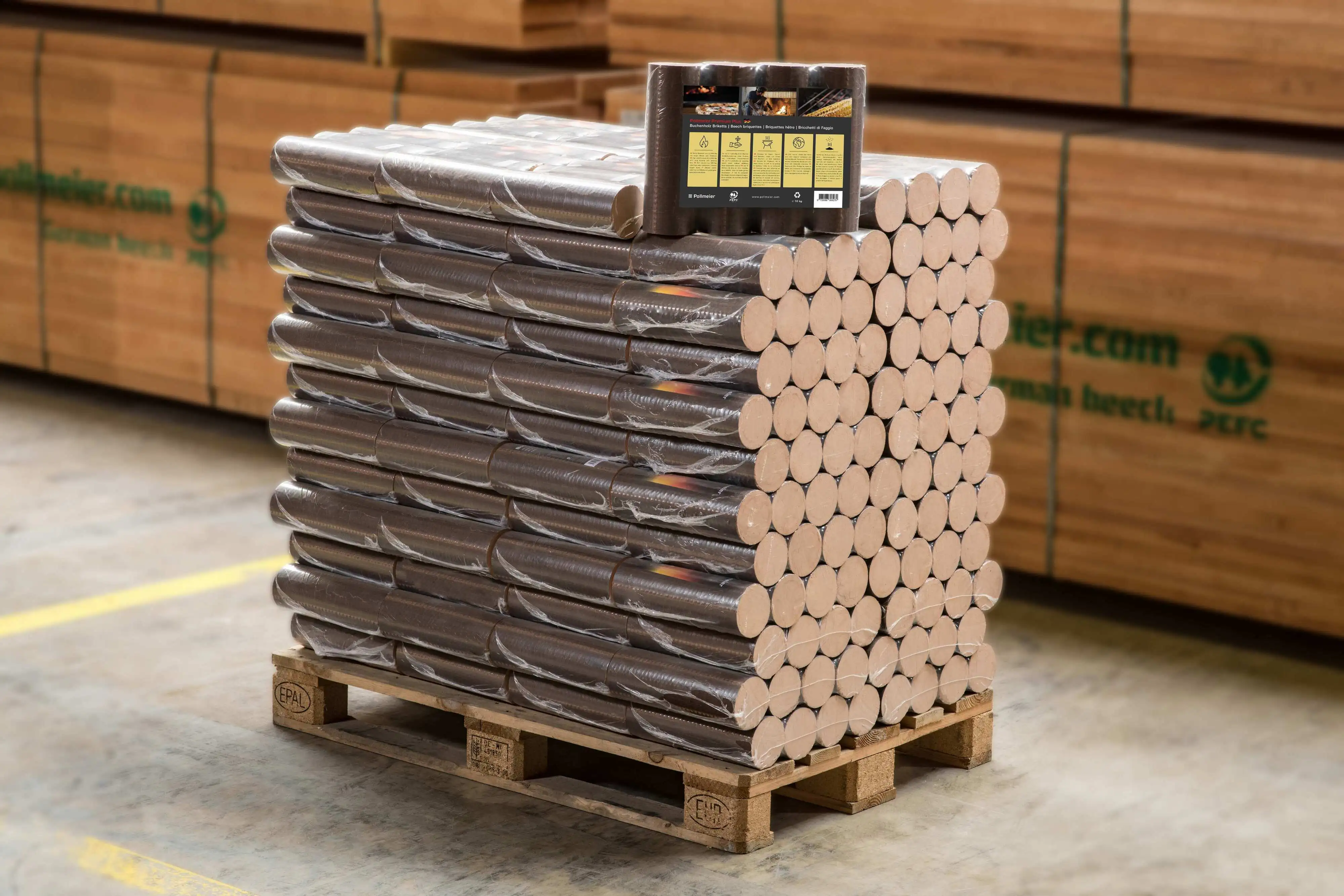 Pollmeier Holzbriketts Buche 10 kg Pollmeier Holzbriketts Buche 10 kg