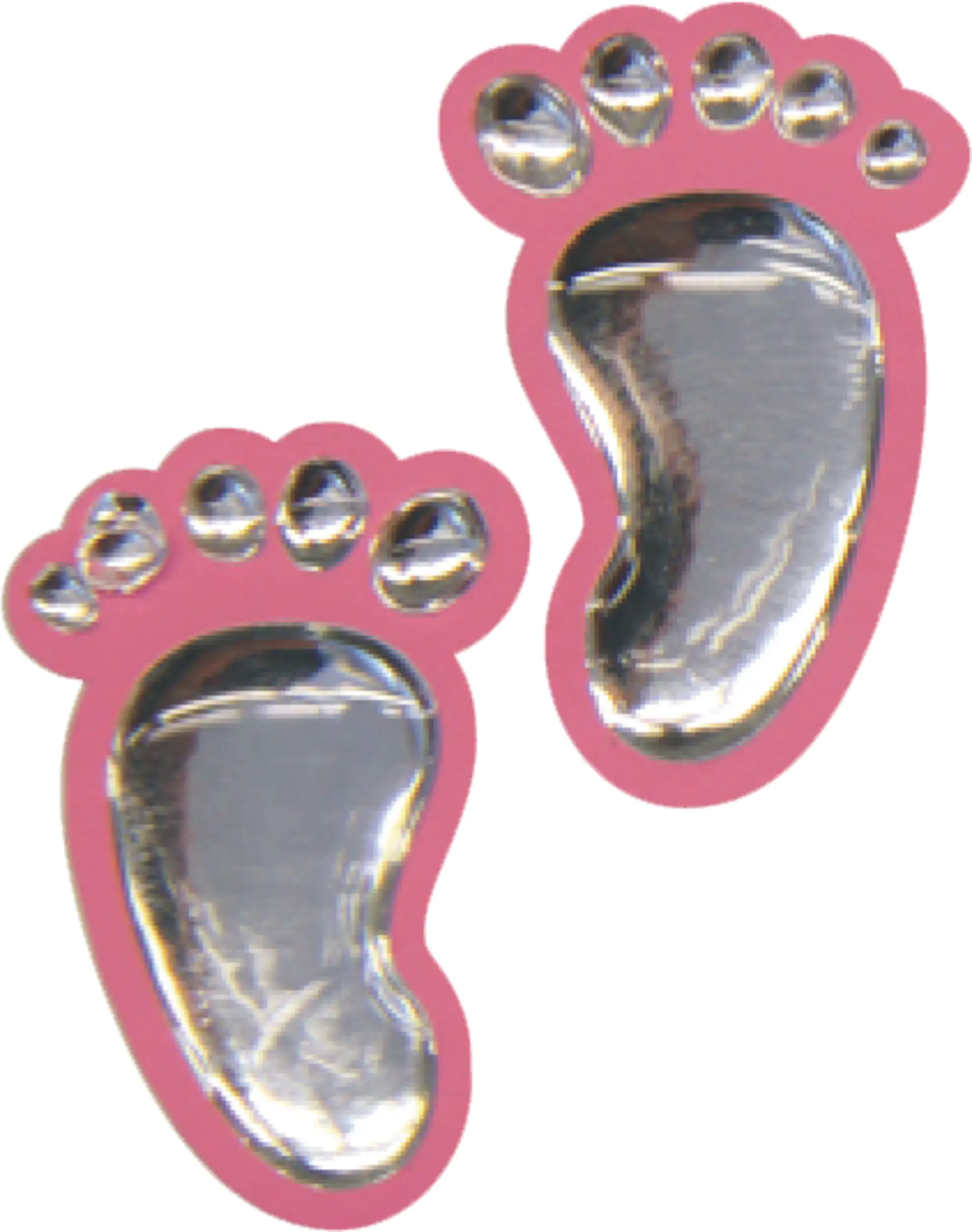 4002341293352 Hermann Schütz 3D-Chrome-Sticker Füße 2er-Set rosa je 30x20mm