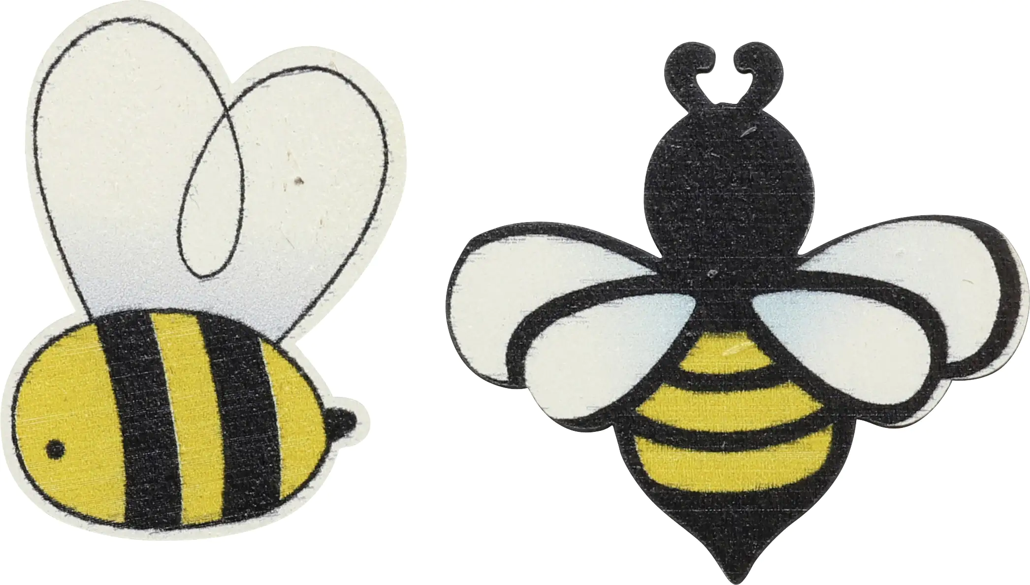 Glorex Streuteile Bienen Holz 3,7 x 4,2 x 0,1 cm , 8 Stück