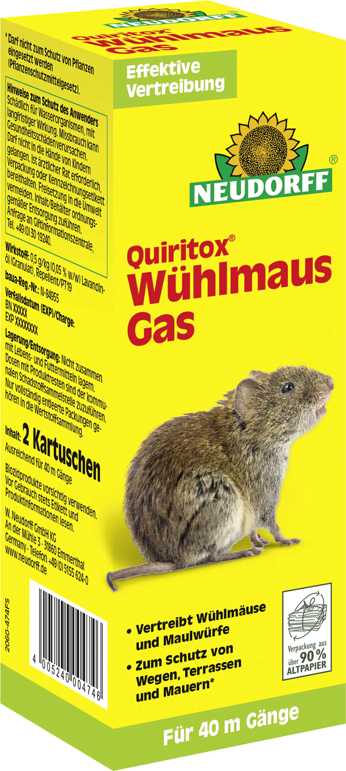 Neudorff Wühlmaus-Gas 2 Stück Neudorff Wühlmaus-Gas 2 Stück