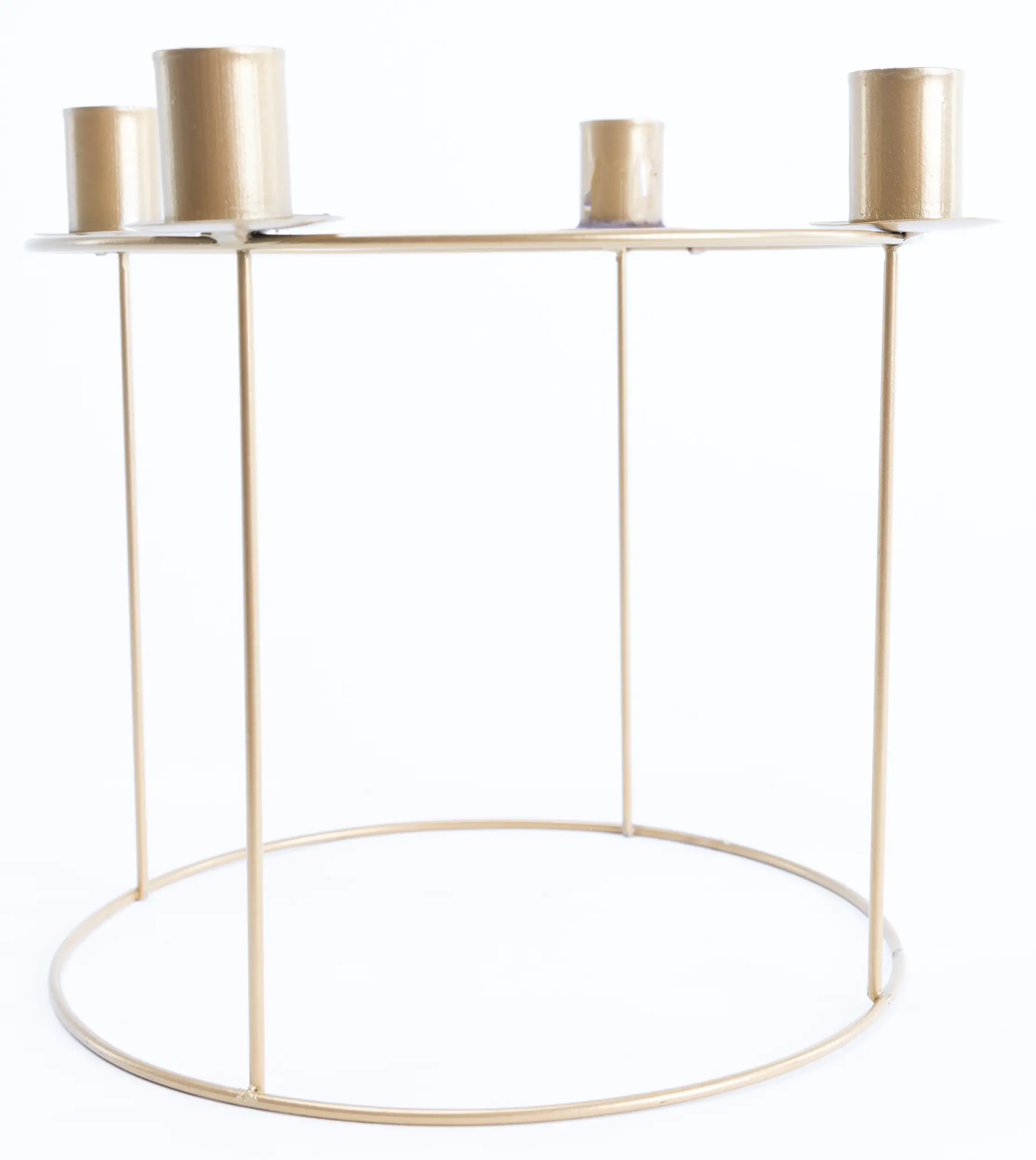 4333692394598 TrendLine Adventskranz Metall Ø 24,5 x 20 cm gold