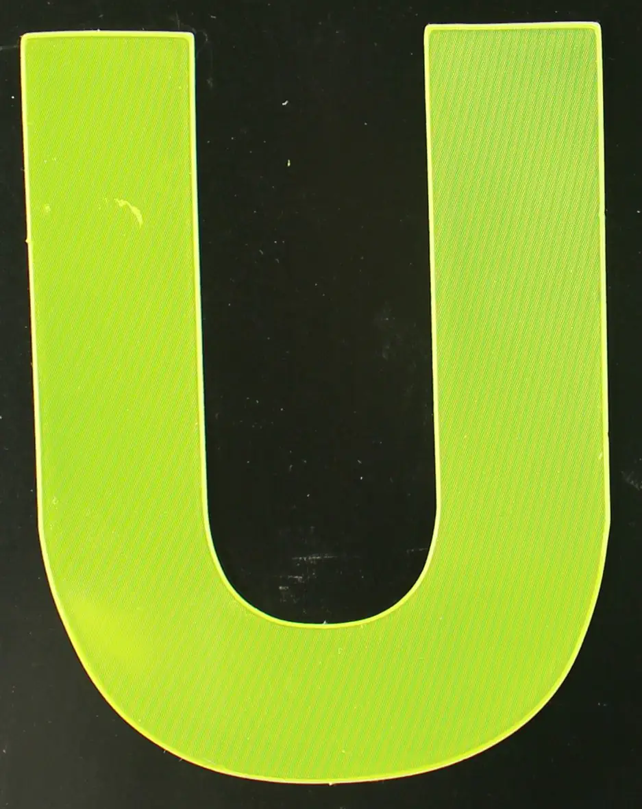 4004947548867 Conacord Reflektierender Klebebuchstabe U gelb "U"