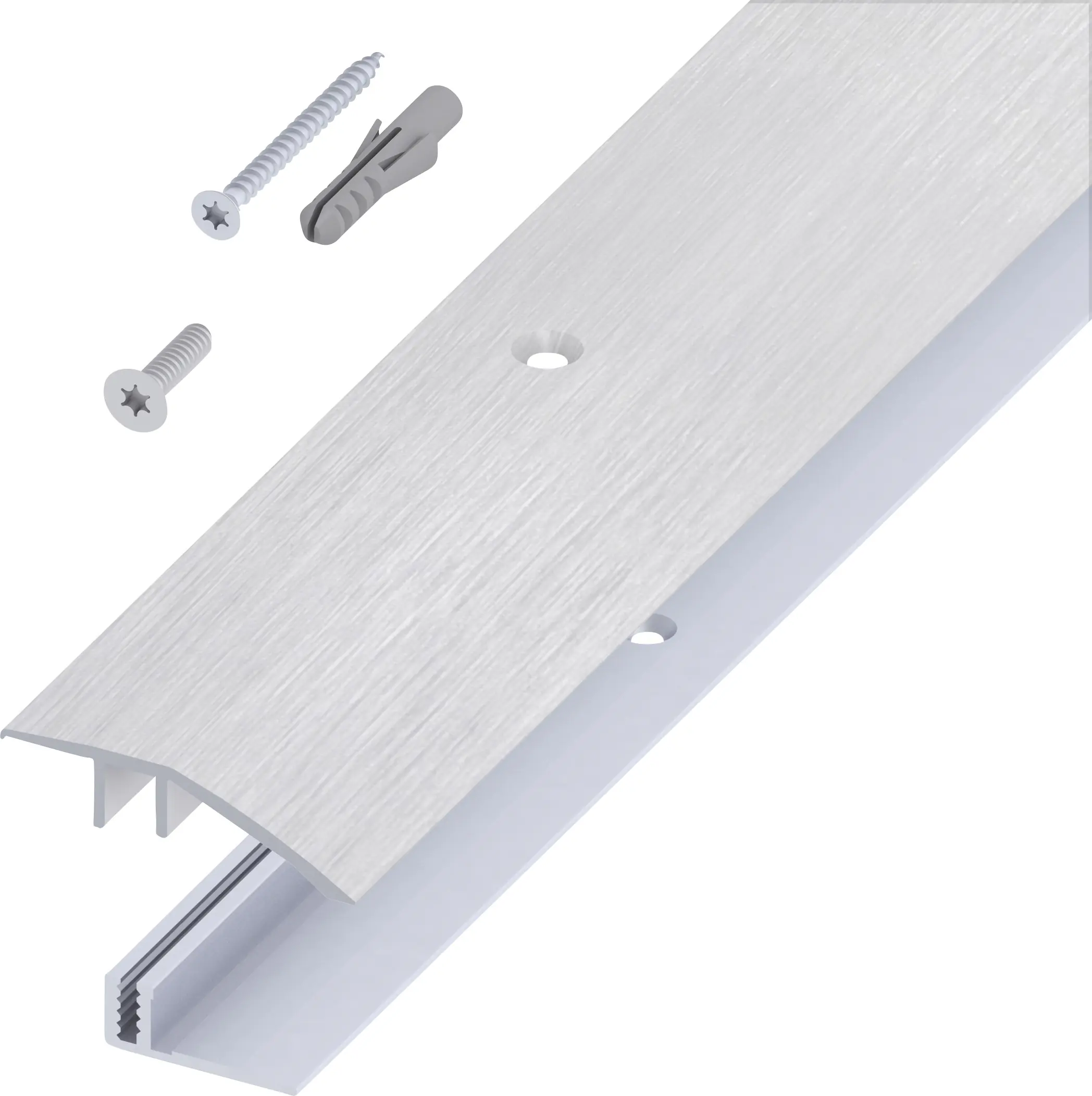 alfer Niveauausgleichs- Träger-Profil 1 m, 45 x 7 - 15 mm grau