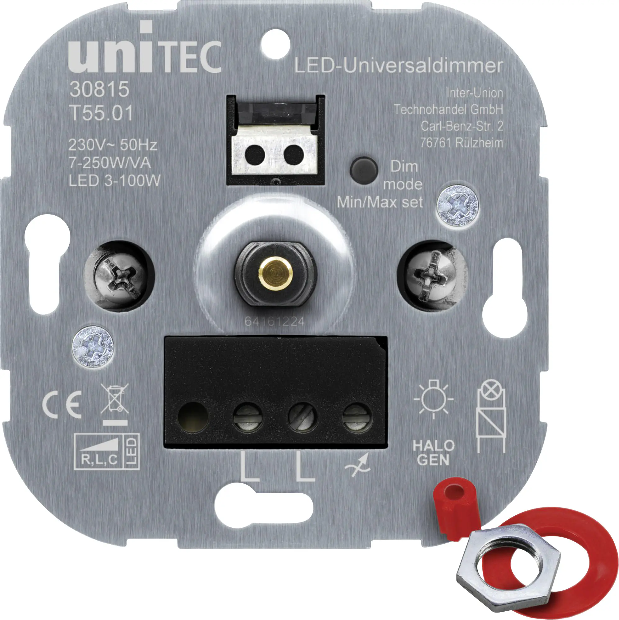 Unitec Schaltereinsatz für LED Dimmer Dreh-Ausschalter, 3 -100 Watt Unitec Schaltereinsatz für LED Dimmer Dreh-Ausschalter, 3 -100 Watt