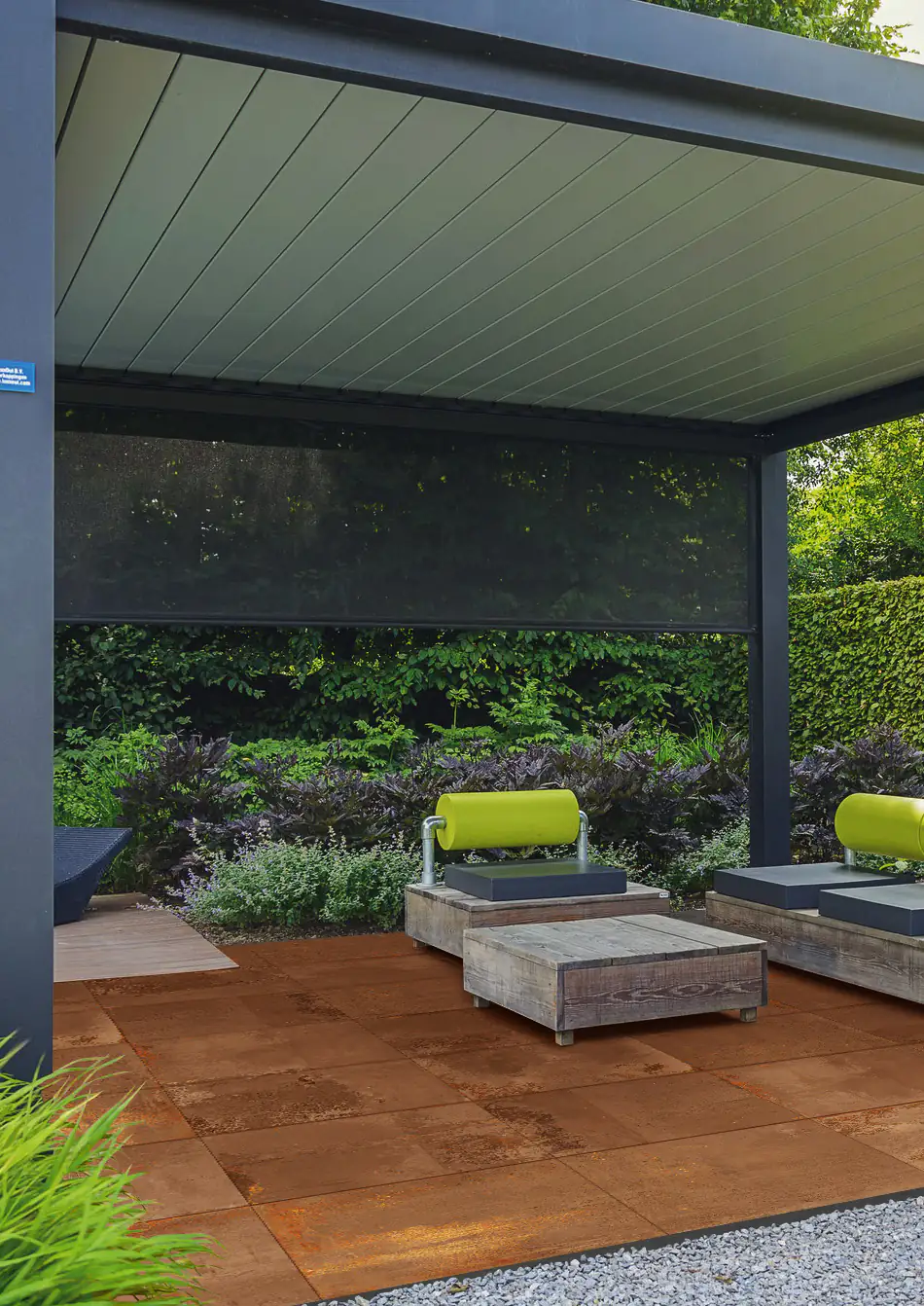 Terrassenplatte Feinsteinzeug Metallic 60 x 120 x 2 cm braun Terrassenplatte Feinsteinzeug Metallic 60 x 120 x 2 cm braun