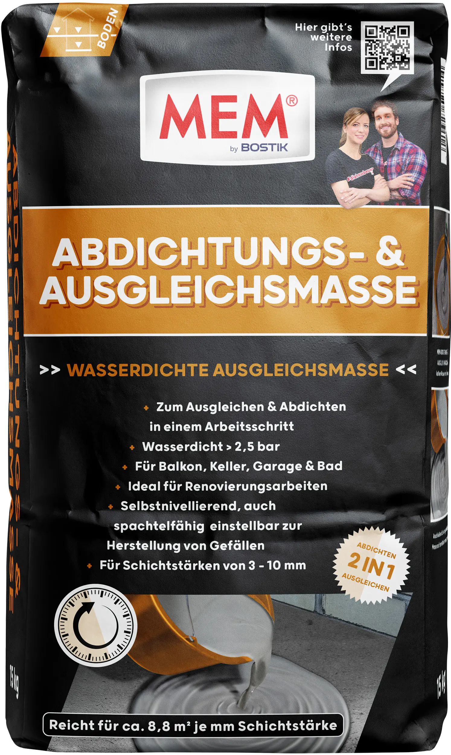 MEM Abdichtungs- & Ausgleichmasse 15 kg 3-er Pack