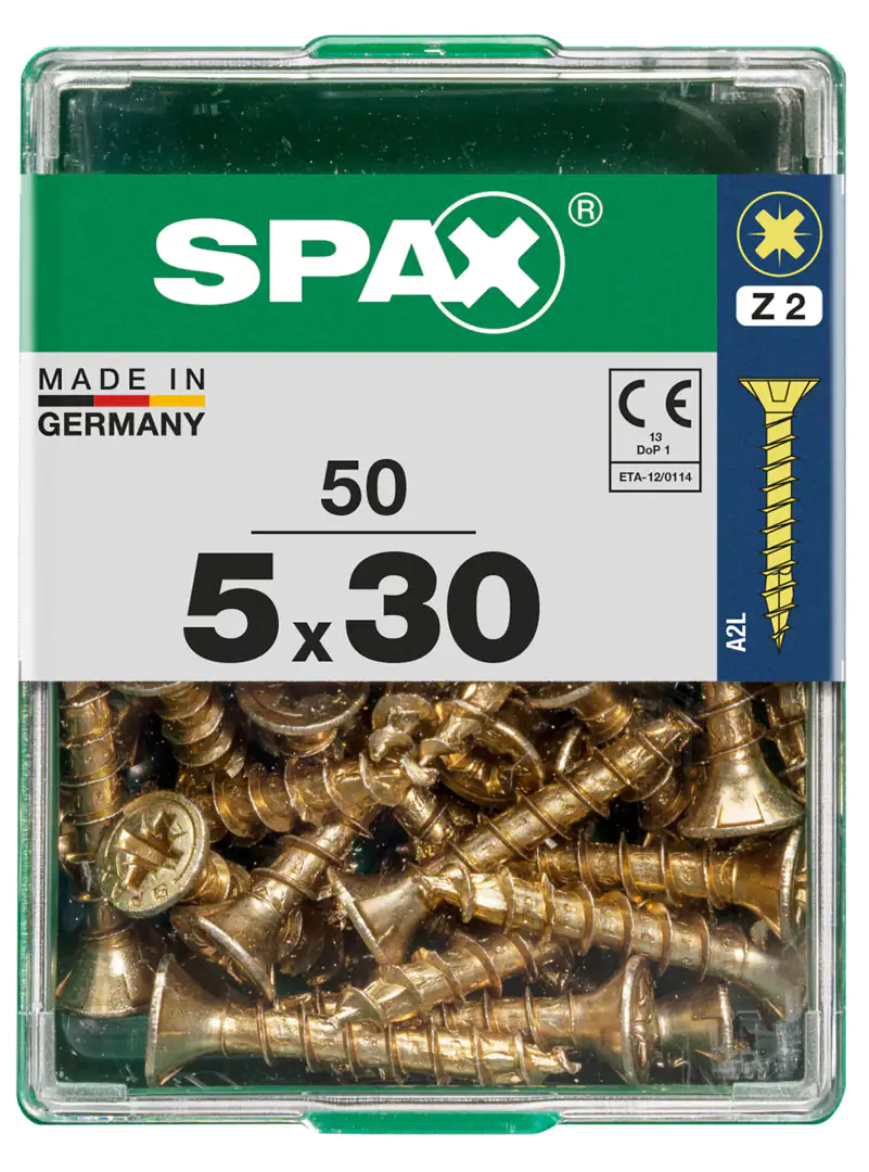 Spax Universalschrauben 5.0 x 30 mm PZ 2 - 50 Stk.