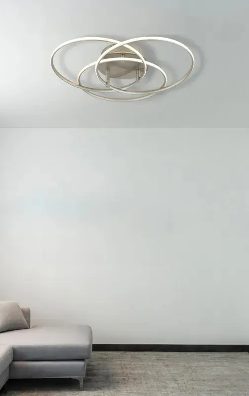 Globo Deckenleuchte Kombos Ø 45,6 x 9,4 cm nickel warmweiß