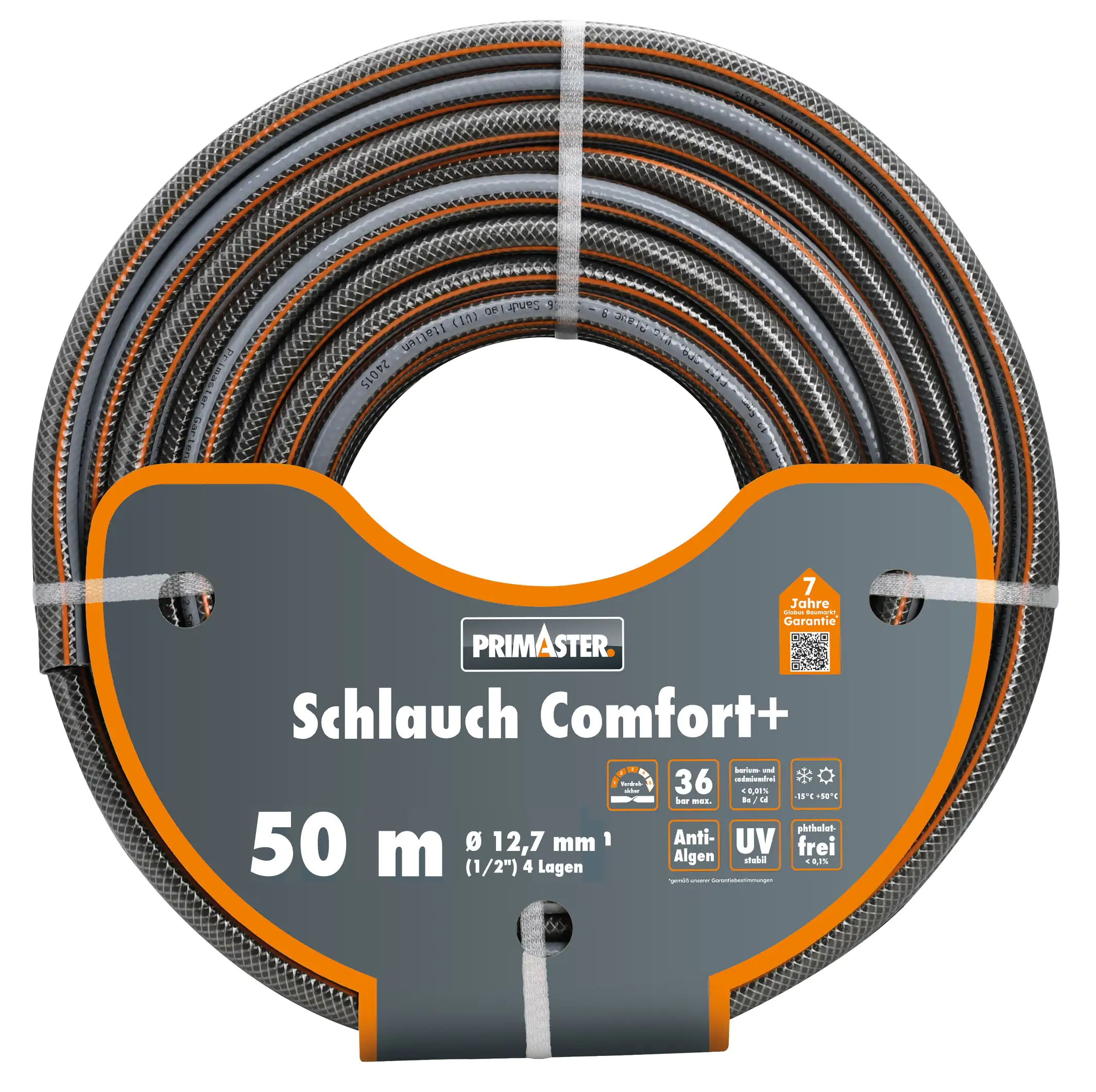 Primaster Gartenschlauch Comfort+ 50 m Ø 12,7 mm (1/2") Primaster Gartenschlauch Comfort+ 50 m Ø 12,7 mm (1/2")