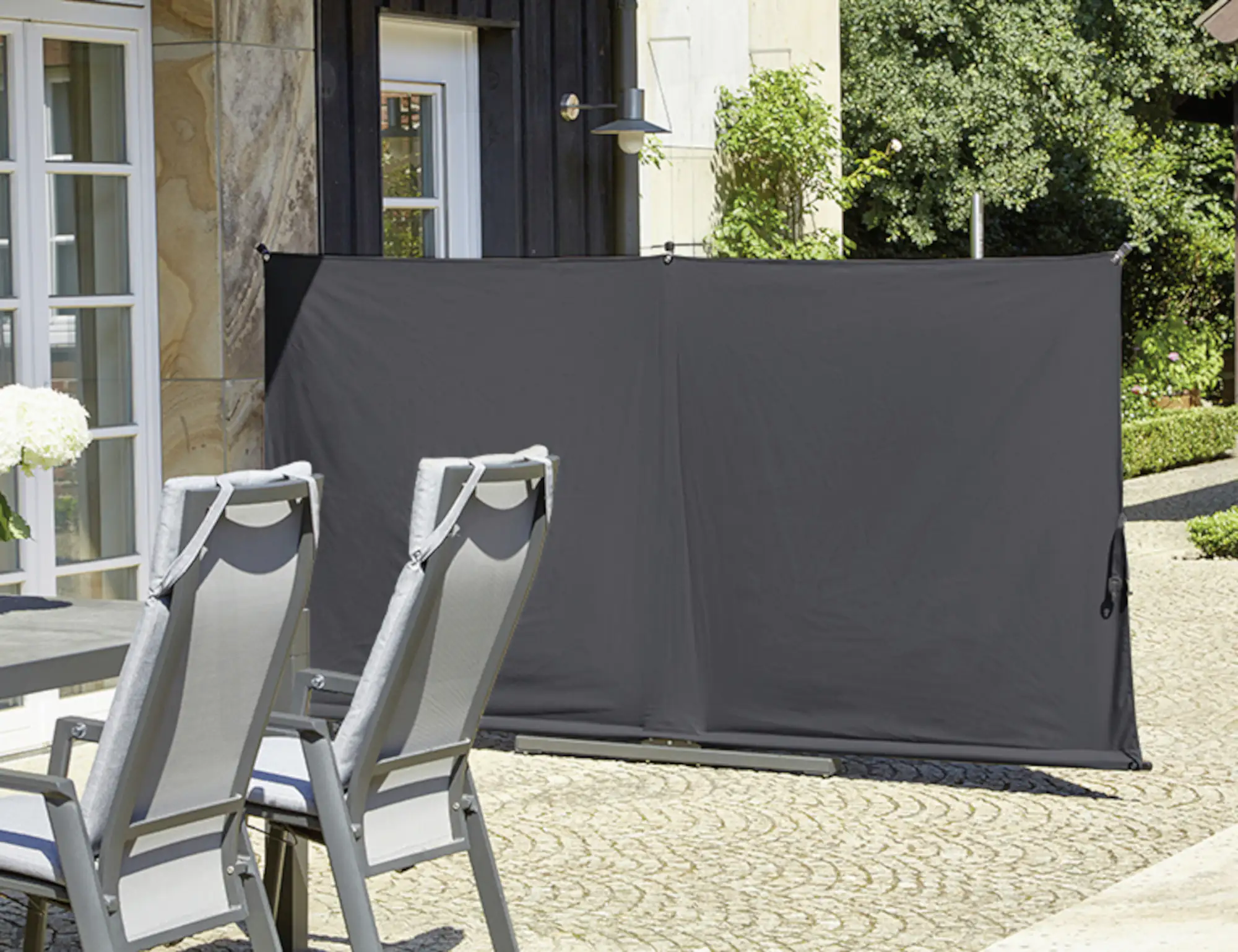 Siena Garden Sichtschutz Ben 150x280 cm grau Gestell aus Stahl,Polyester Siena Garden Sichtschutz Ben 150x280 cm grau Gestell aus Stahl,Polyester