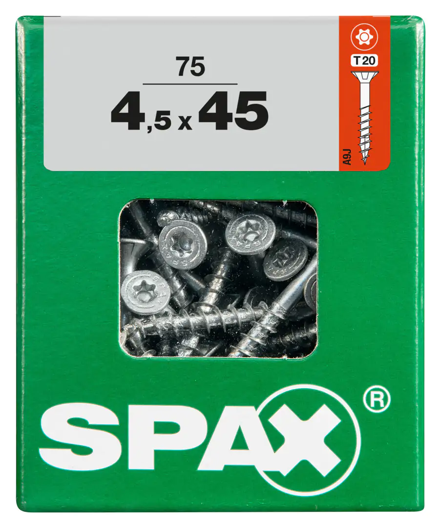 Spax Universalschrauben 4.5 x 45 mm TX 20 Senkkopf - 75 Stk.