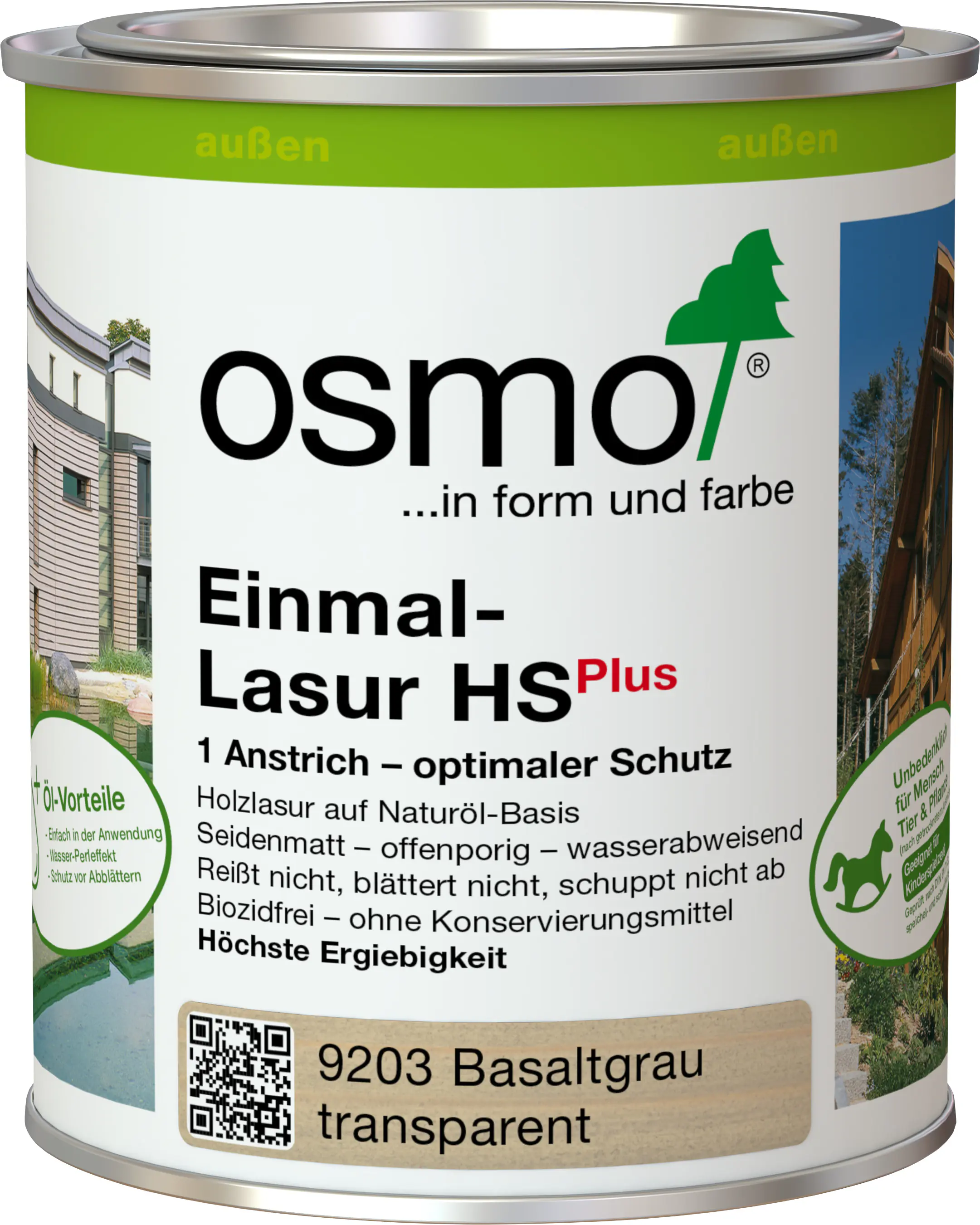 Osmo Einmal-Lasur HS Plus 750 ml basaltgrau