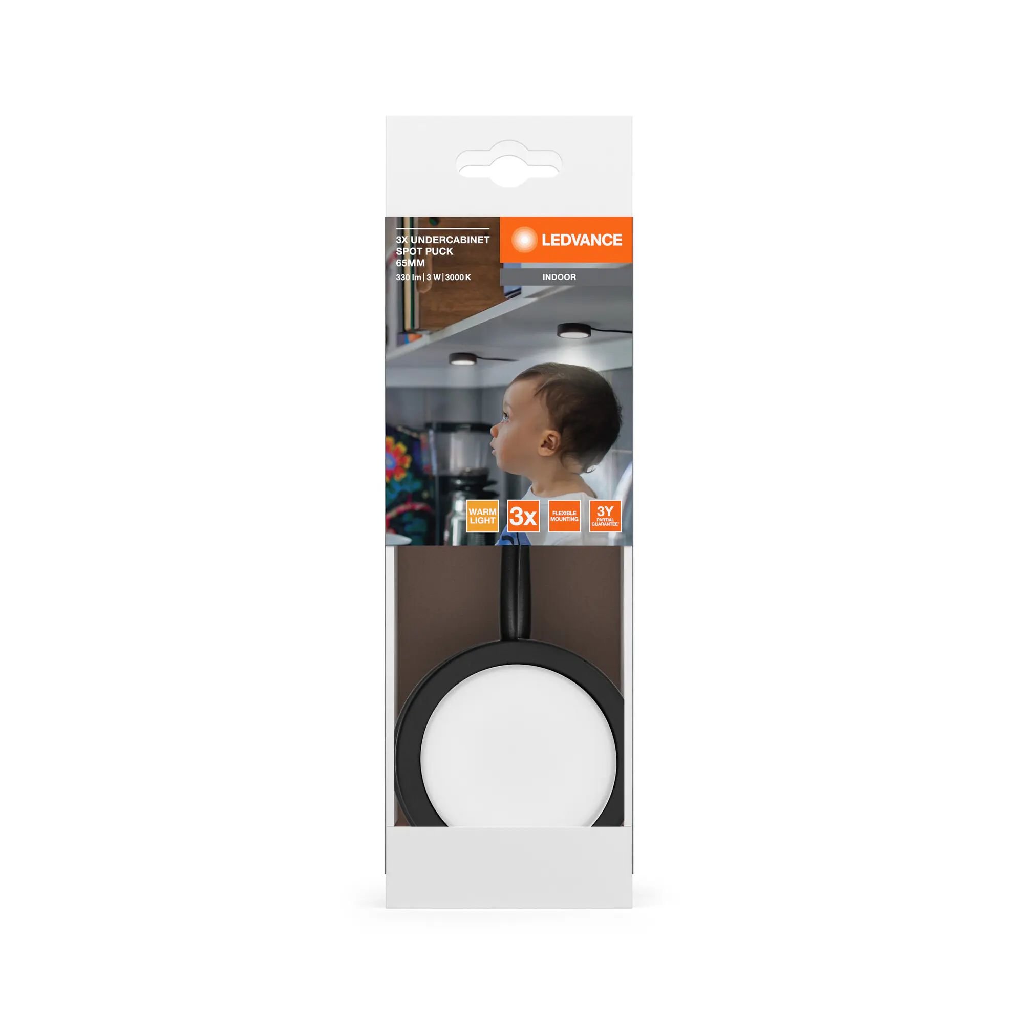 Ledvance Schrankleuchten-Spots 3er Set 3x3W 250 lm warmweiß schwarz