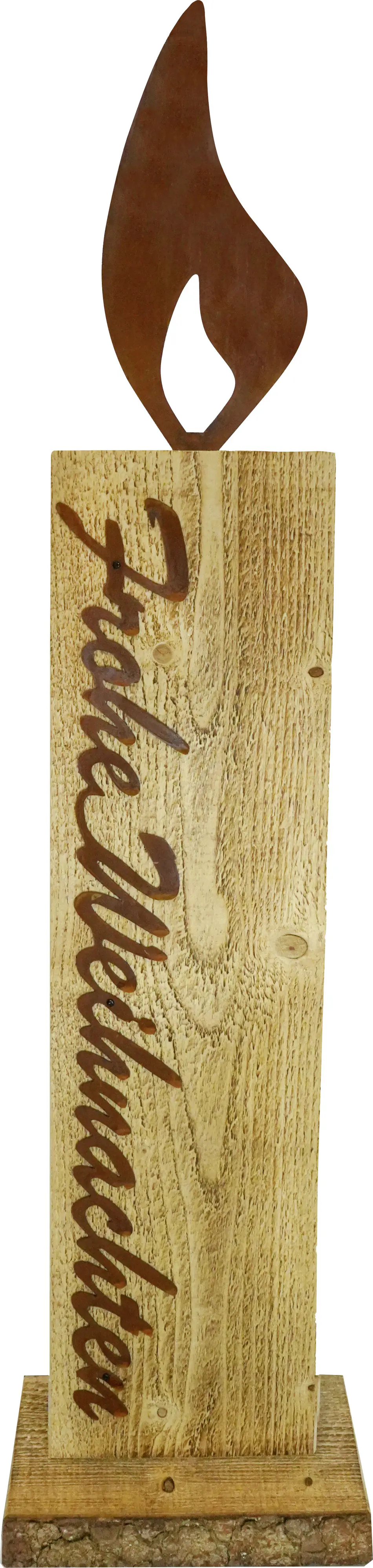 Badeko Kerze Frohe Weihnachten 107 x 26 cm rostbraun