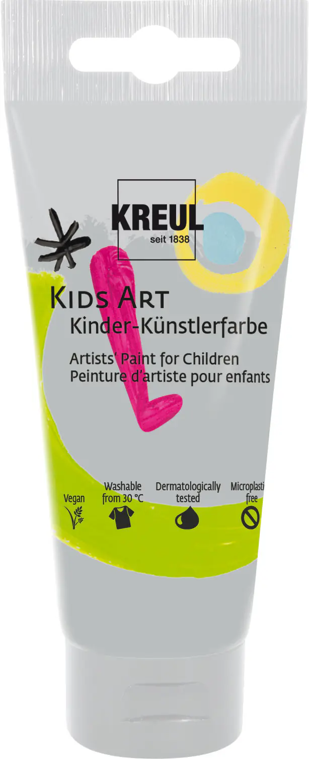 Kreul Kids Art Kinder-Künstlerfarbe silber Tube 75 ml