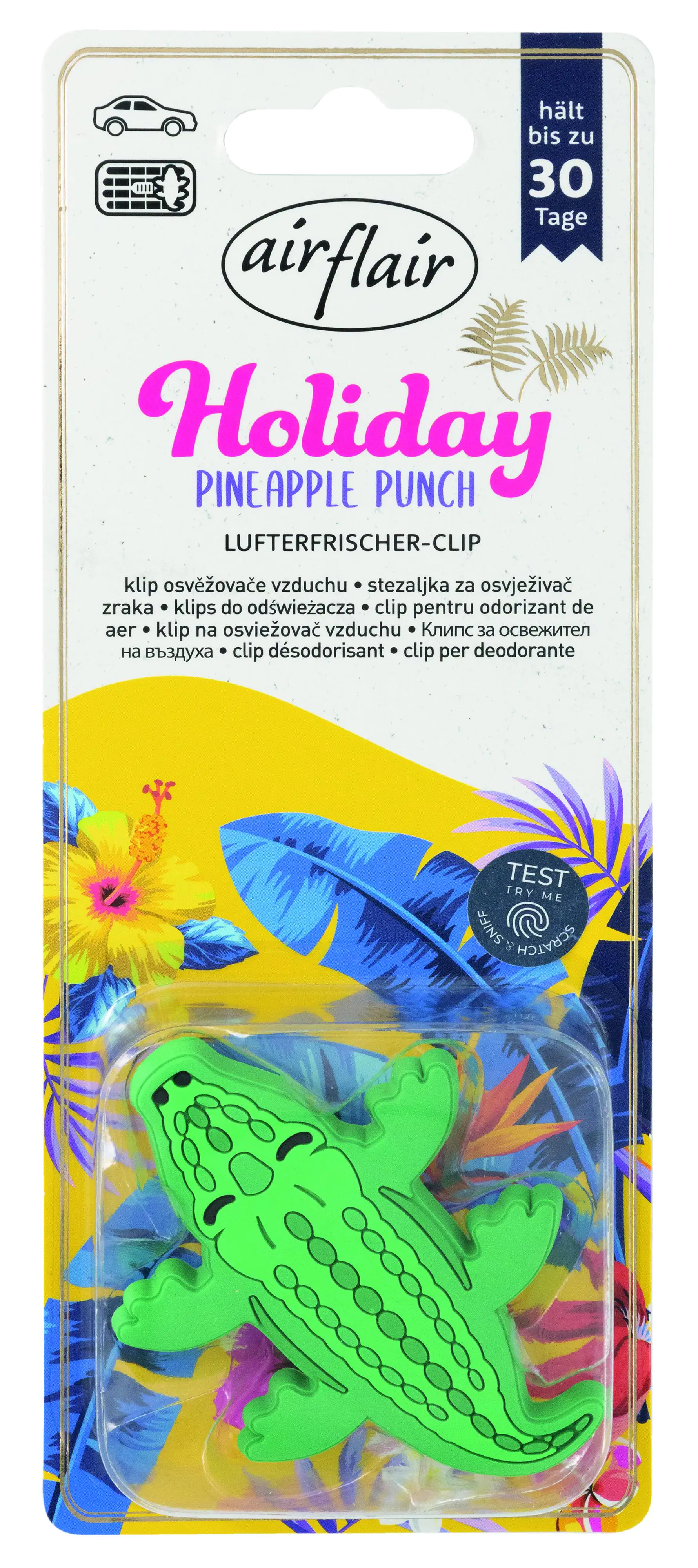 airflair Lufterfrischer Clip Holiday Krokodil Pnieapple Punch airflair Lufterfrischer Clip Holiday Krokodil Pnieapple Punch