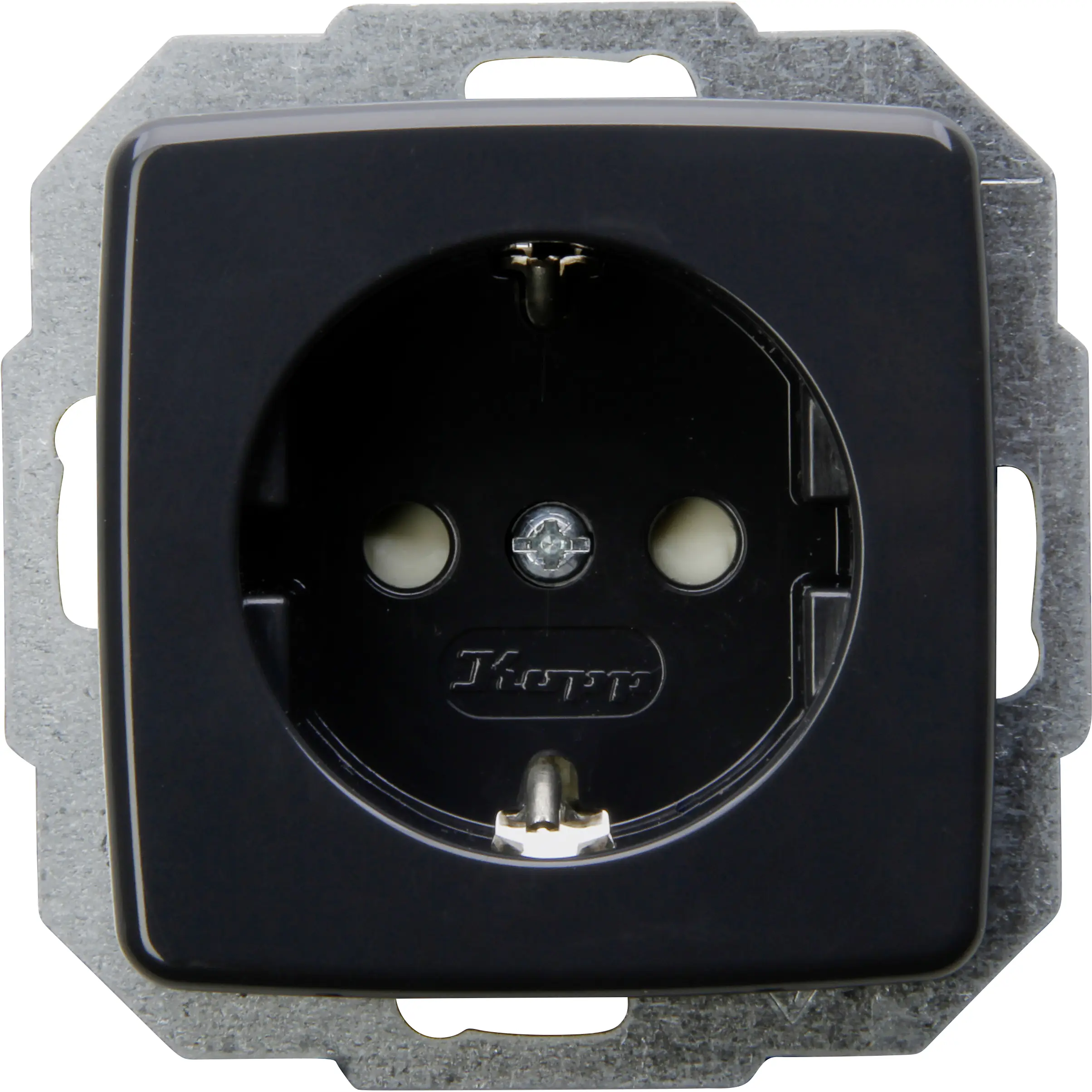 Kopp Schutzkontakt-Steckdose Rivo anthrazit, 920215085