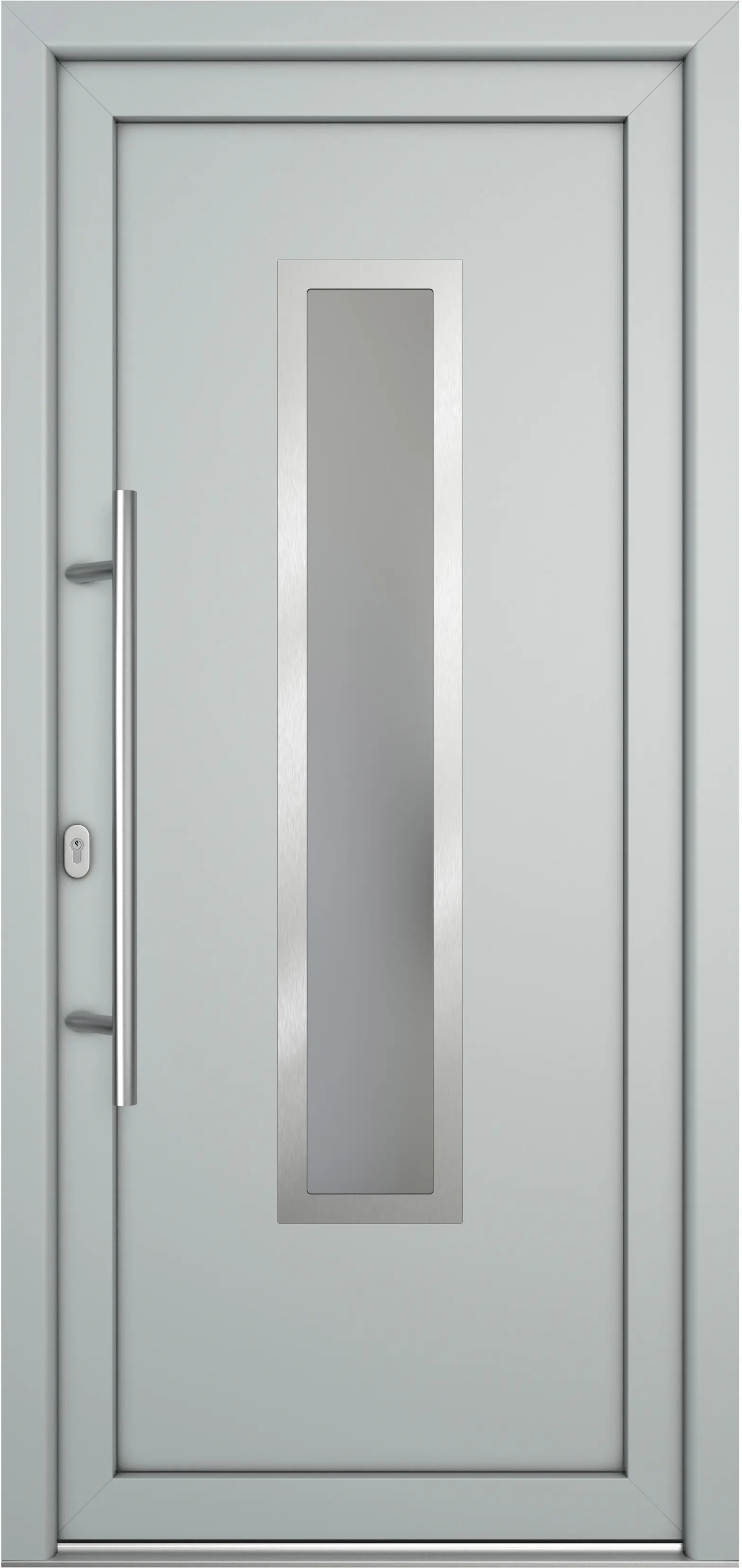 Meeth Haustür Signum Pro PVC Modell 32 88 x 200 cm DIN Links weiß/lichtgrau