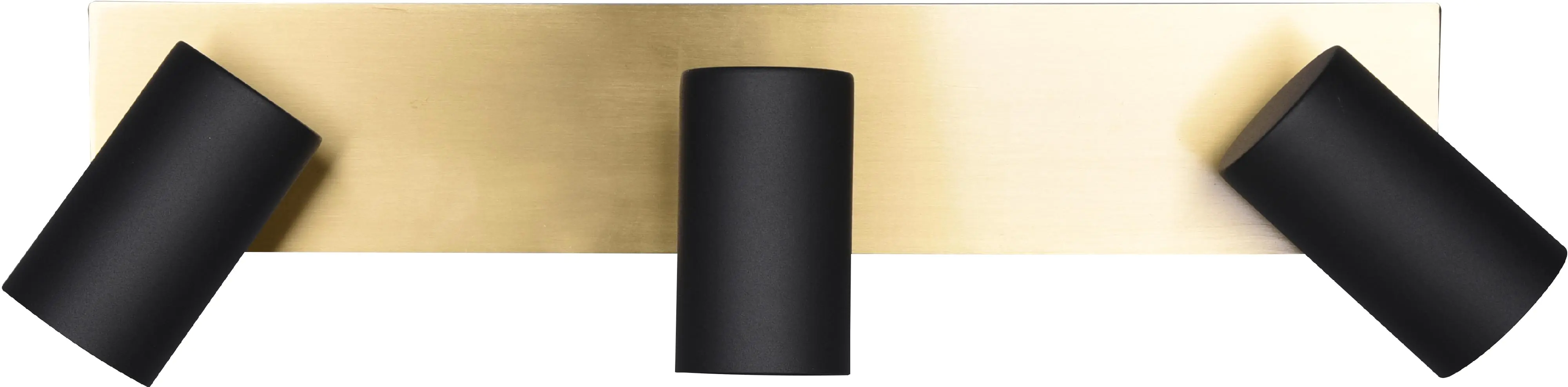 Trio Leuchten 3er Spot Marley schwarz-matt-messing 48 x 9 cm GU10 35 W