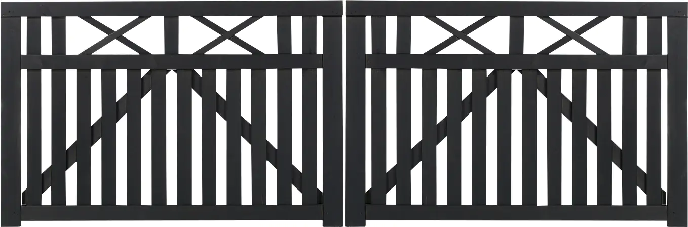 Plus Doppelzauntor Vinesse 300 x 98 cm schwarz