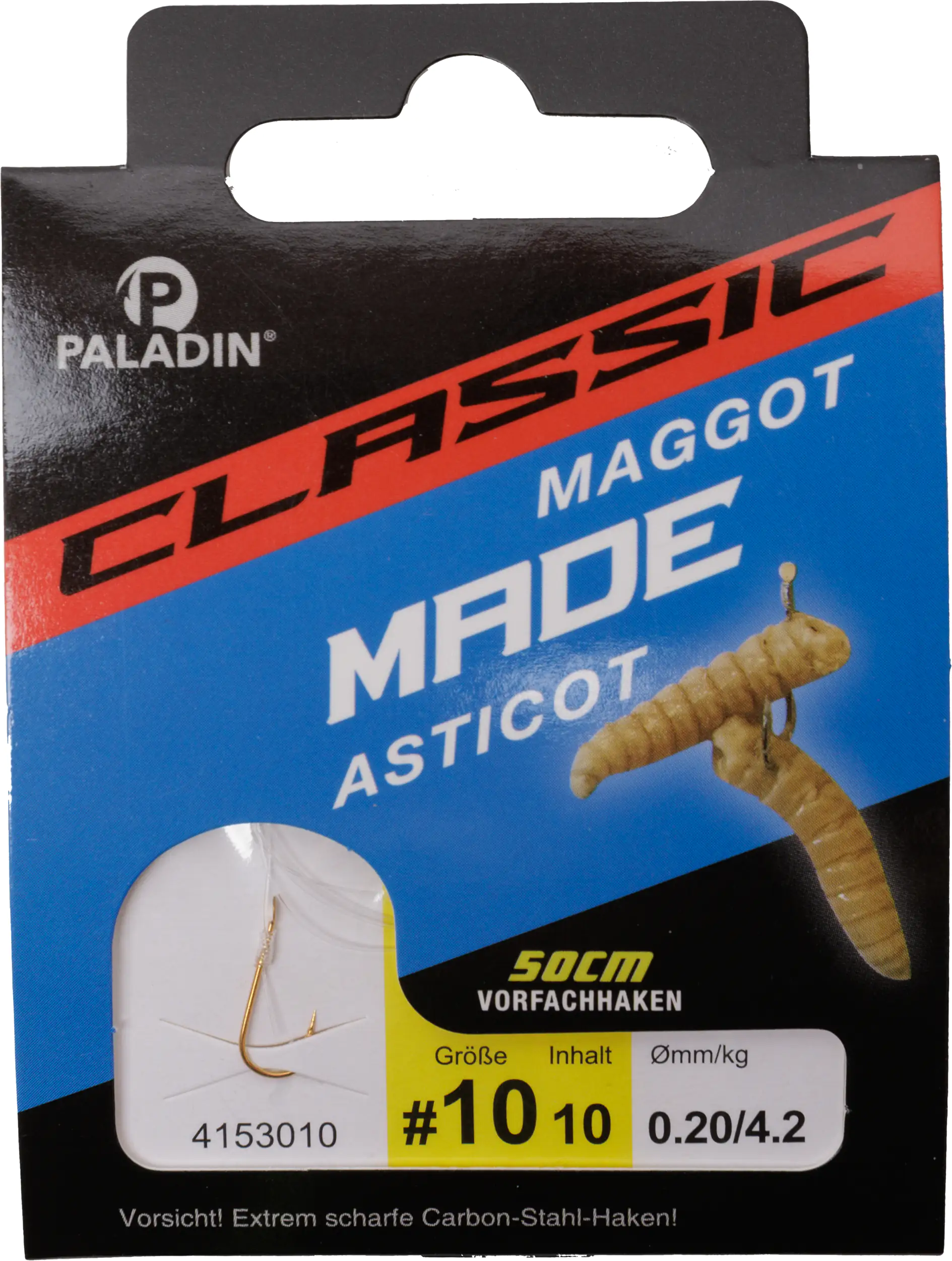 Paladin Madenhaken gebunden Größe 10 50 cm 10 Stück gold