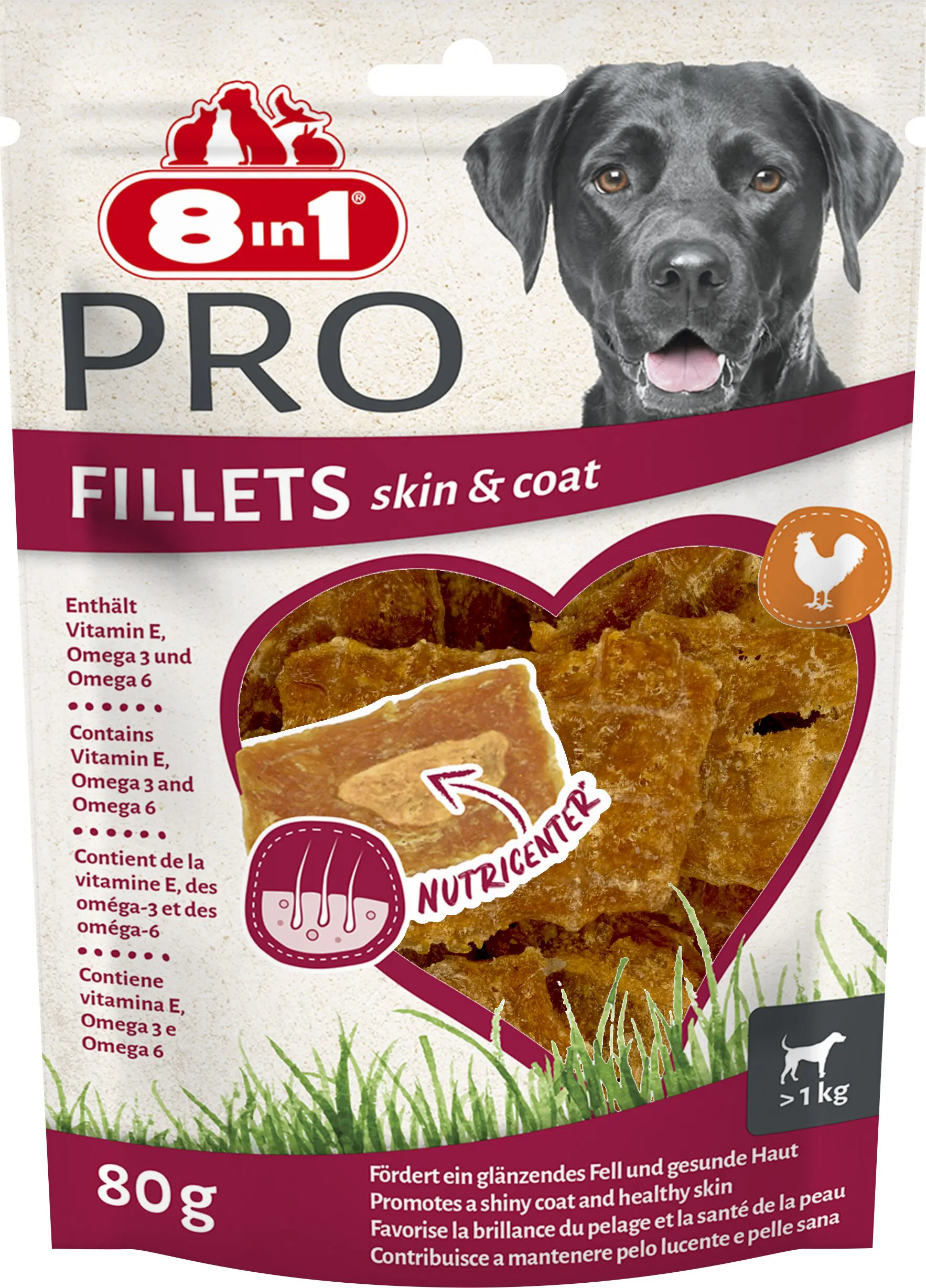 8in1 Hundesnack Fillets Pro Skin & Coat S