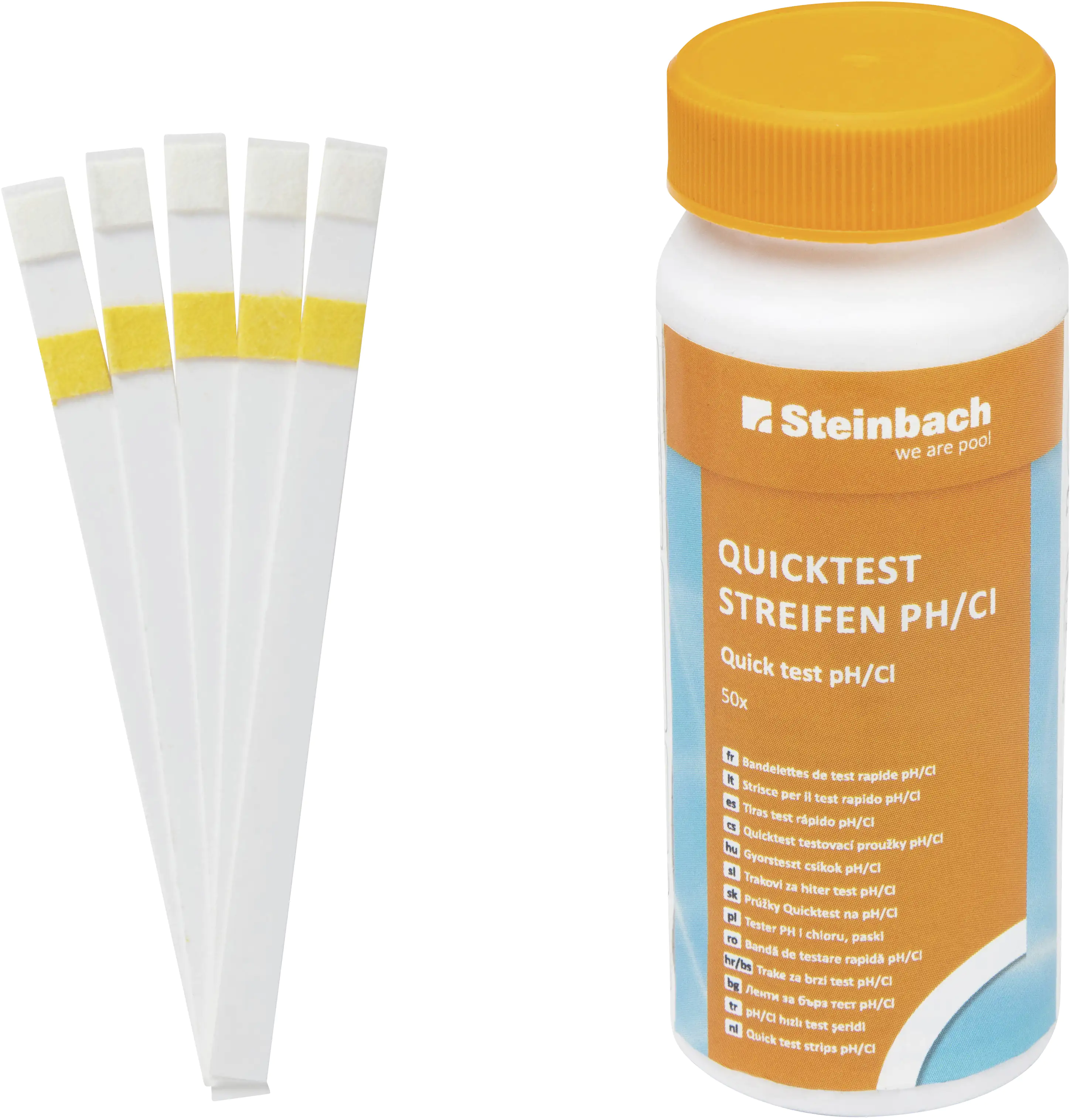 Steinbach Quicktest Streifen für pH-Wert und freies Chlor 50 Stück