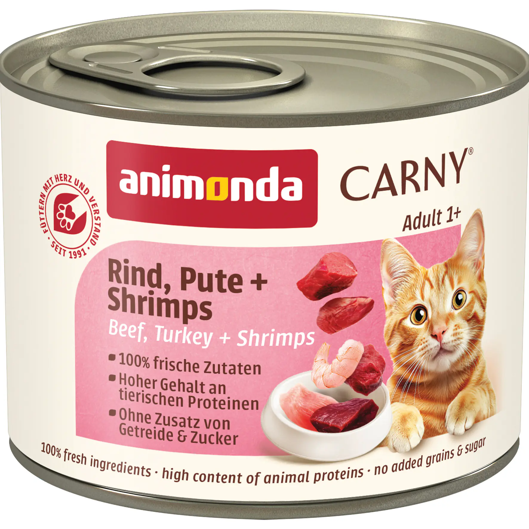 Animonda Carny Adult Katzennassfutter getreidefrei 200 g Rind, Pute & Shrimps