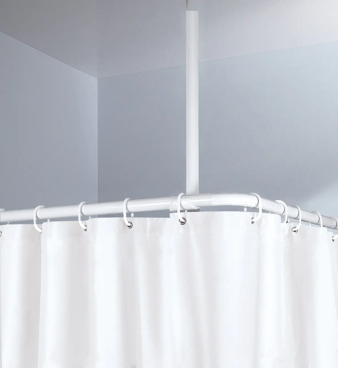 Kleine Wolke Deckenhalter für Duschstangen weiß