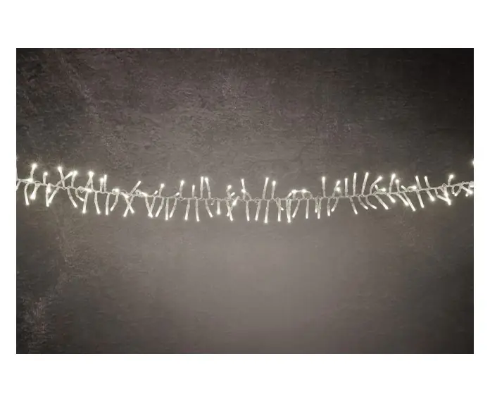 TrendLine LED-Lichterkette Cluster Außen 12 m warmweiß-transparent mit Timer, Dimmer