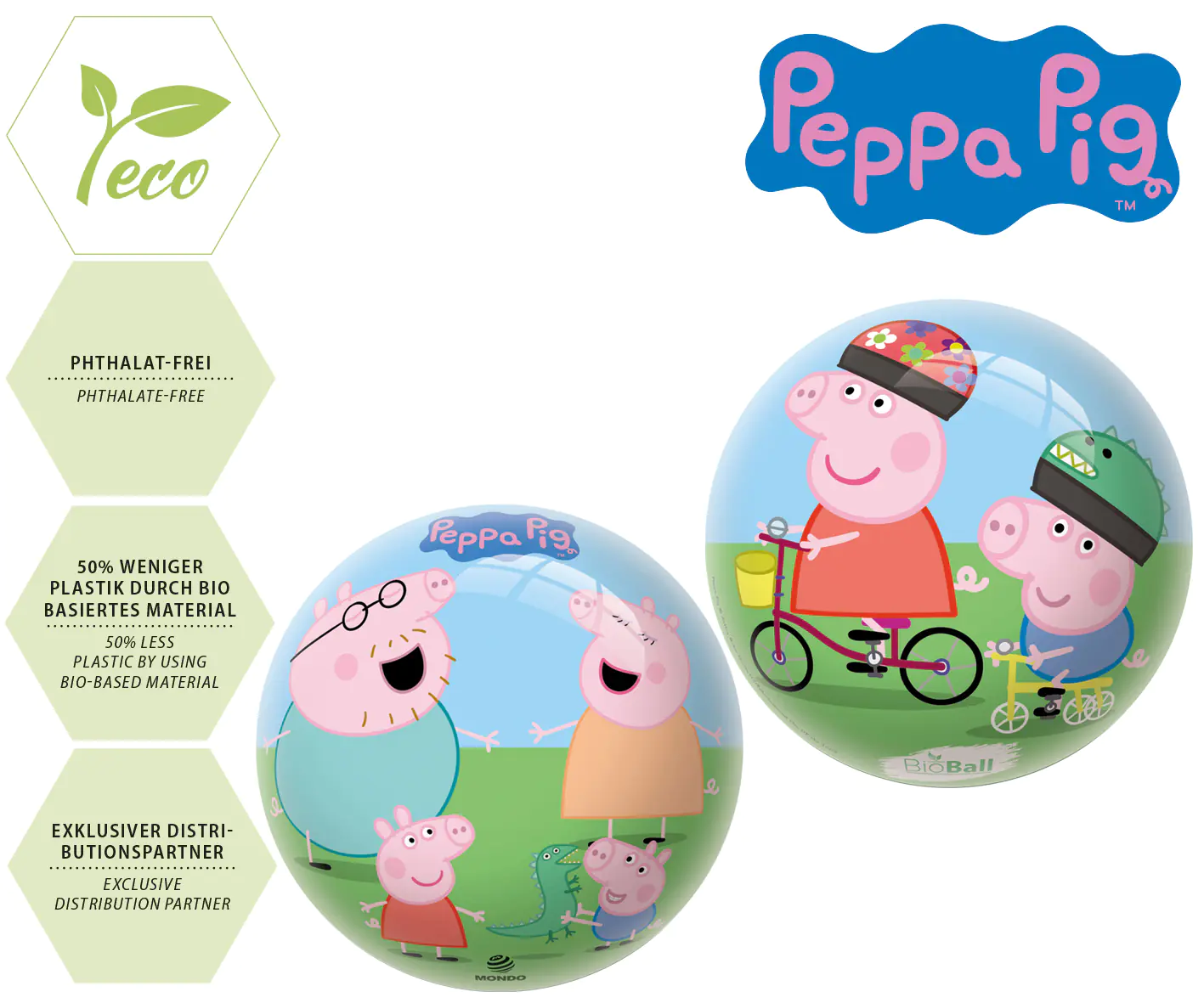 Happy People Peppa Pig Ball aus Kunststoff 23 cm  Happy People Peppa Pig Ball aus Kunststoff 23 cm