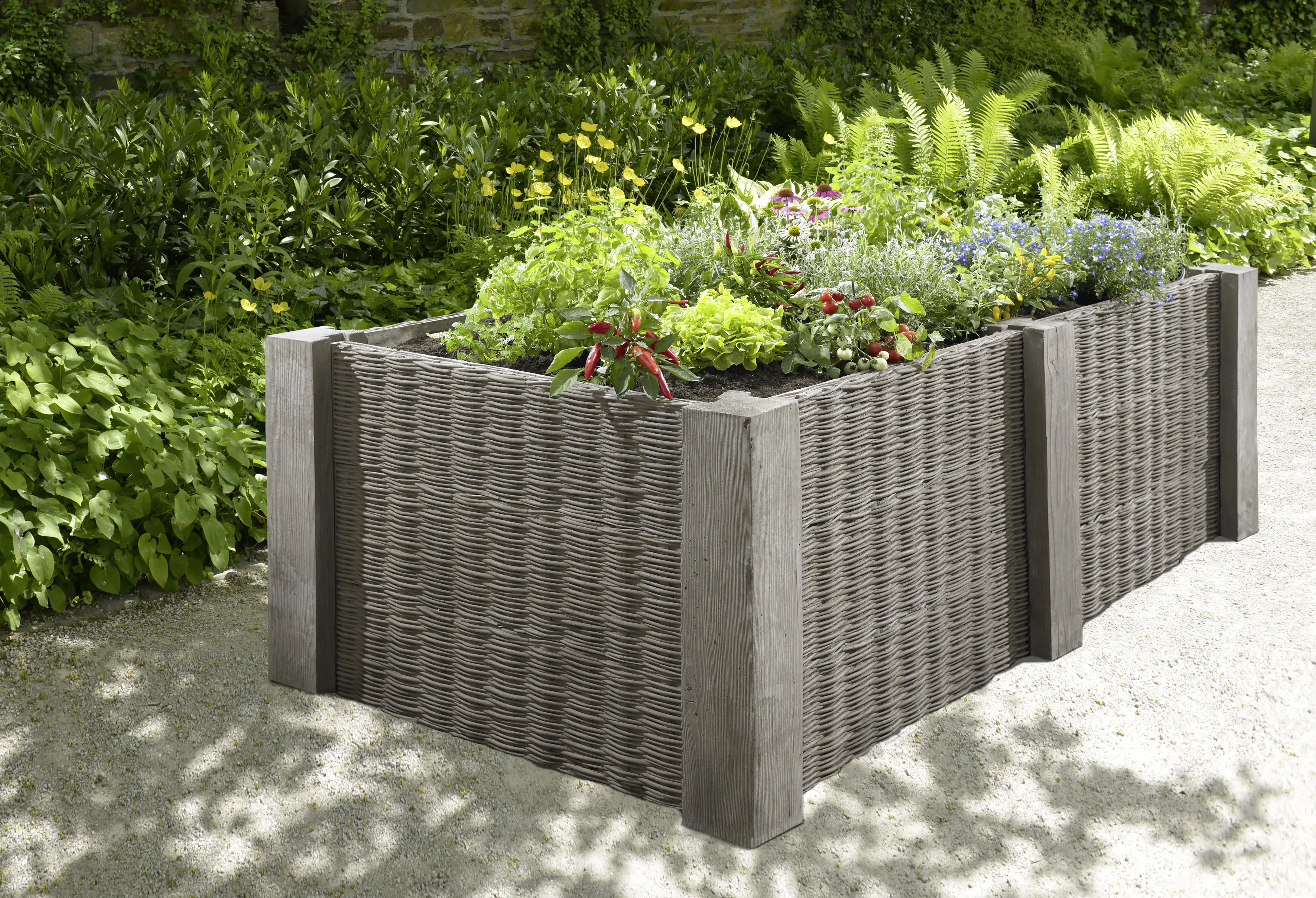 Kann Hochbeet-Set 3 Antik 210 x 110 x 75 cm braun