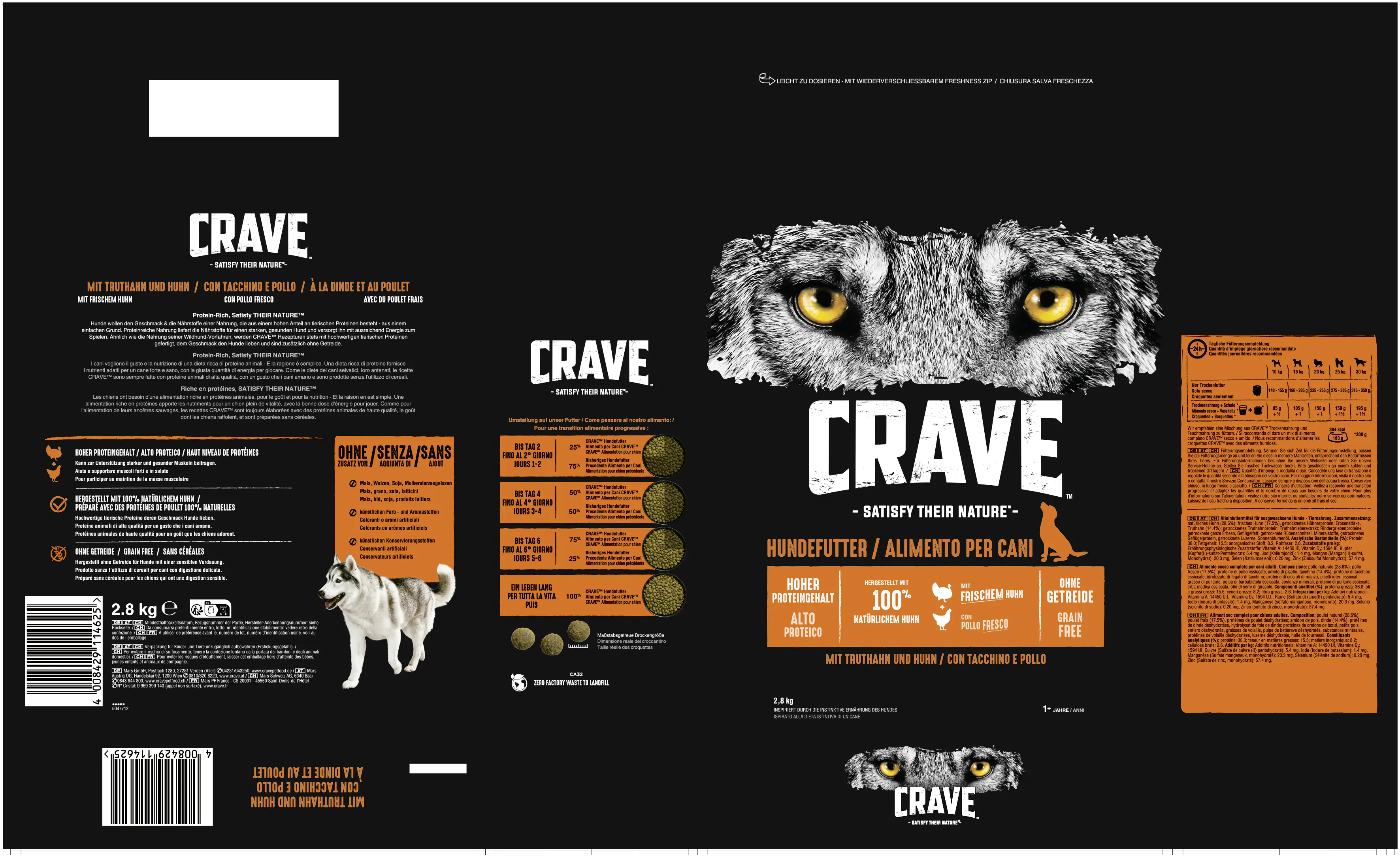 Crave Adult mit Truthahn und Huhn Hundefutter 2,8 kg Crave Adult mit Truthahn und Huhn Hundefutter 2,8 kg