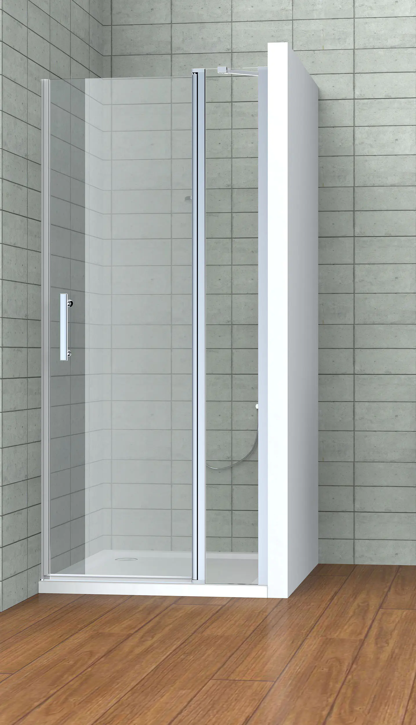 Primaster Dusch-Drehtür mit Fixteil Easy 6 80 x 195 cm 