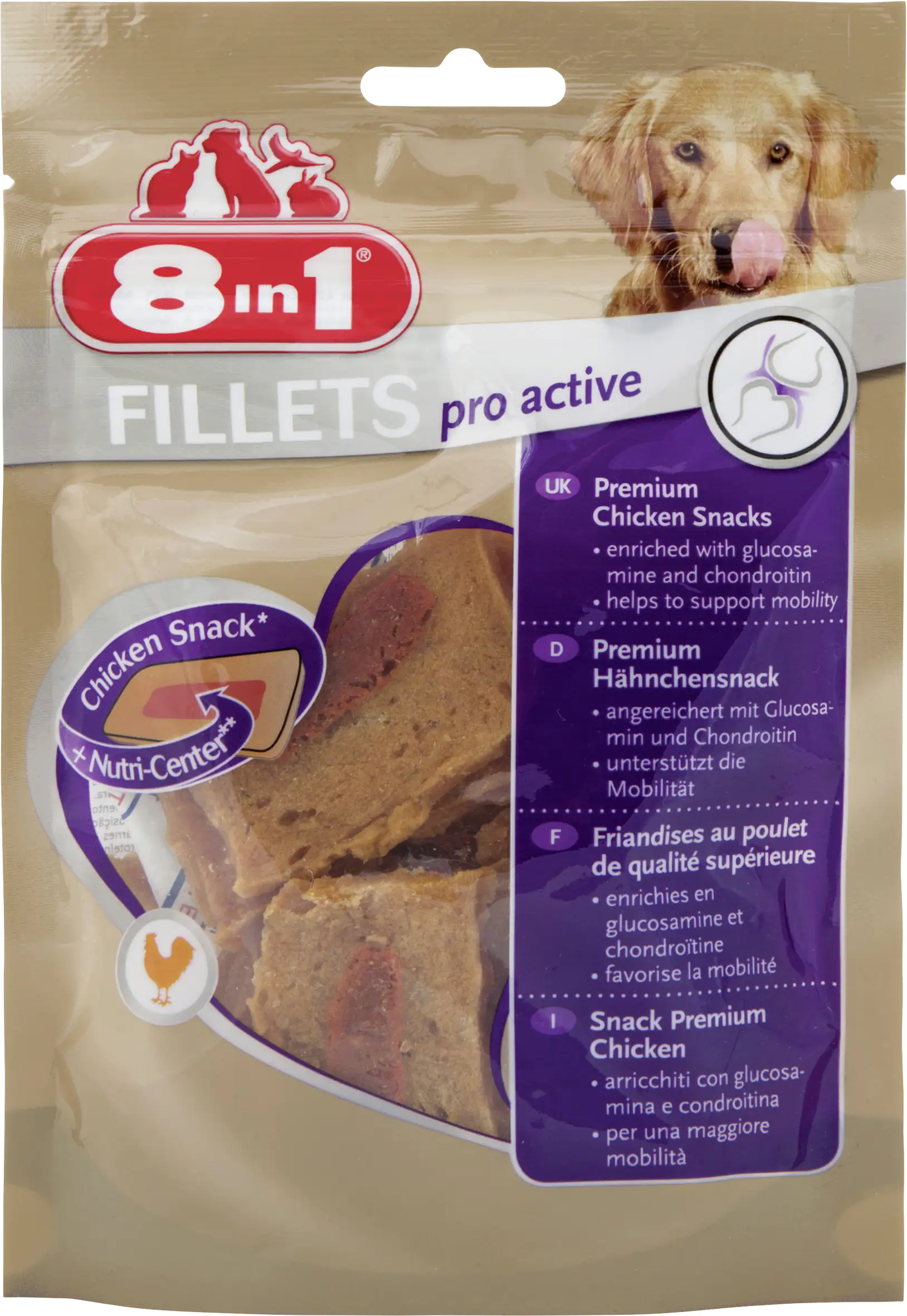 8in1 Hundesnack Fillets Pro Active S
