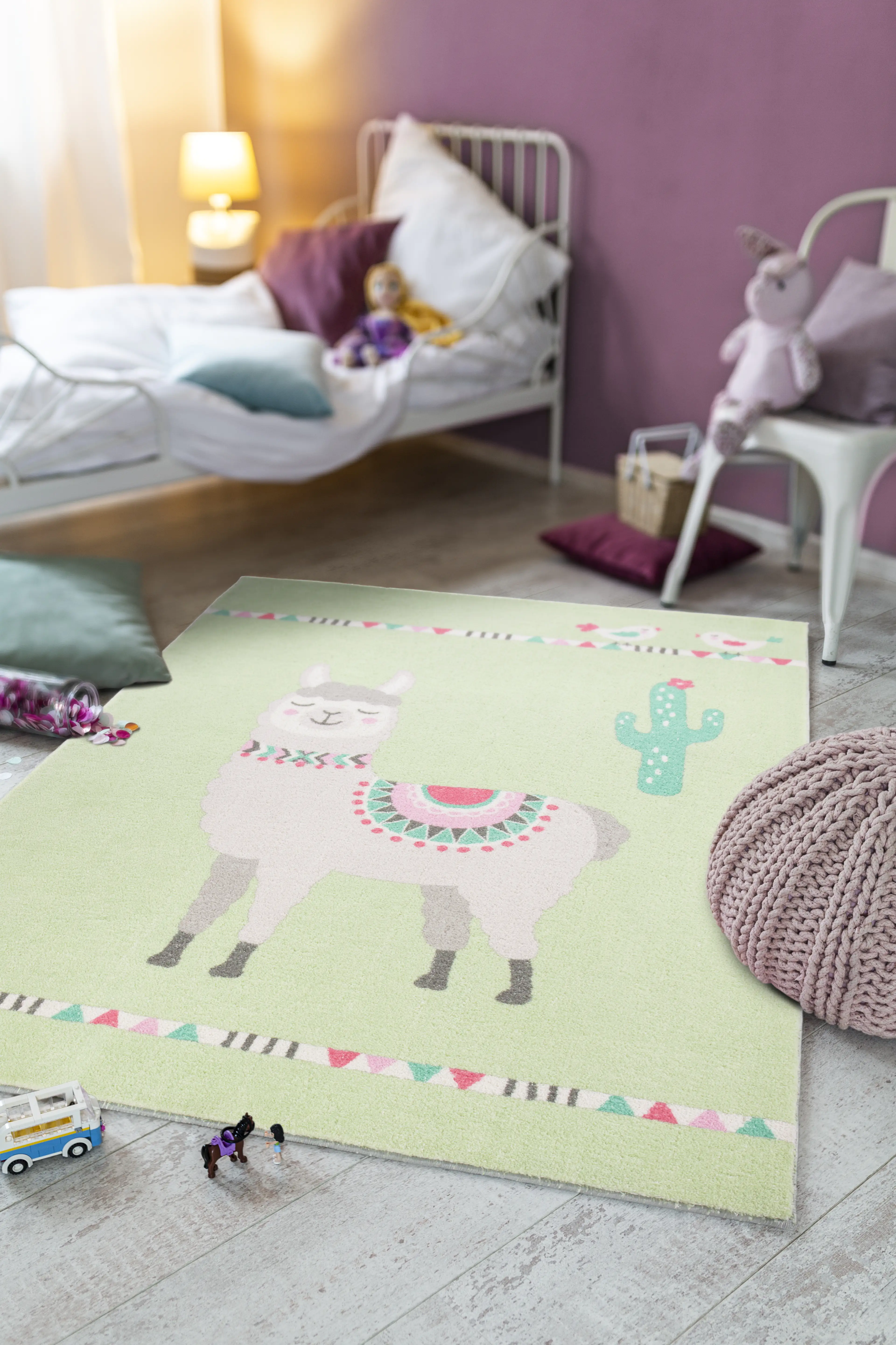 4002398906908_2 LUXOR Living Teppich Lama Lulu grün, 80 x 150 cm