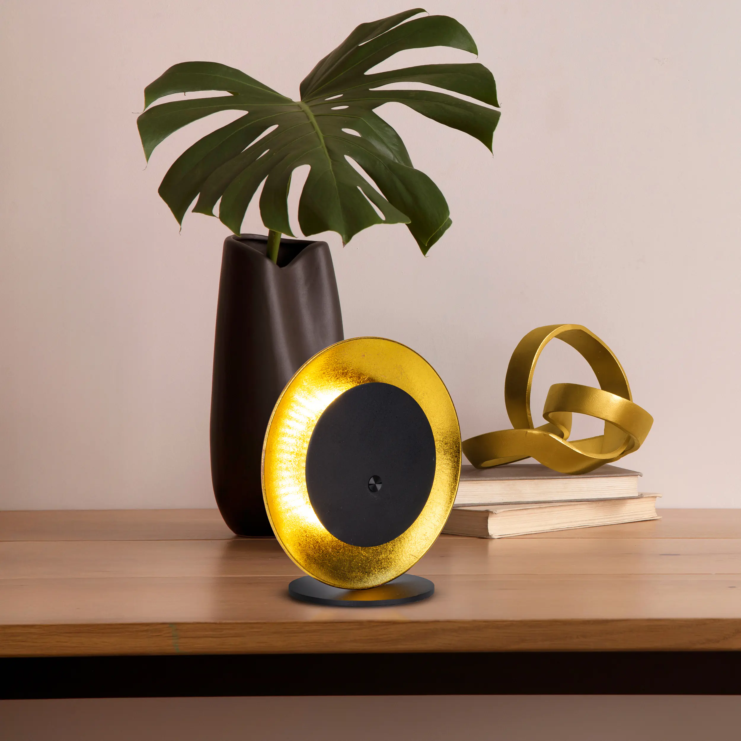 Light & More Solar-Tischleuchte Moon Metall 41,5 cm