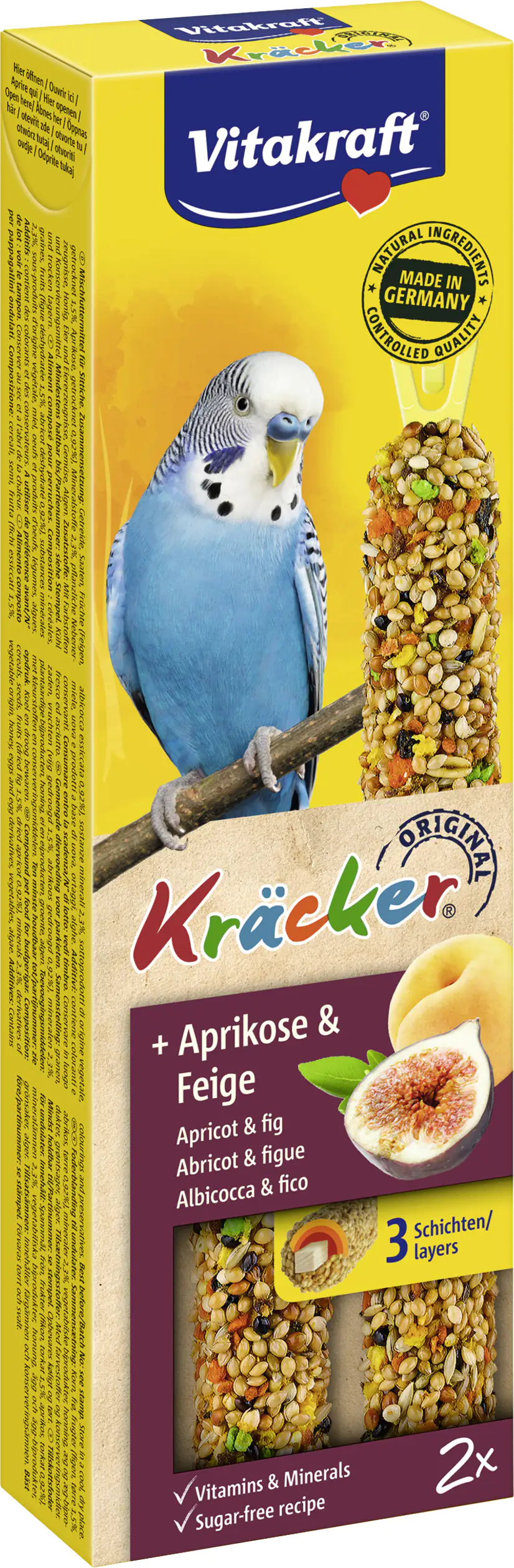 Vitakraft Kräcker® Aprikose & Feige 2 Stück / 60 g Vitakraft Kräcker® Aprikose & Feige 2 Stück / 60 g
