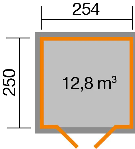 Weka Gartenhaus Mina 254 x 250 cm natur mit Fußboden Weka Gartenhaus Mina 254 x 250 cm natur mit Fußboden