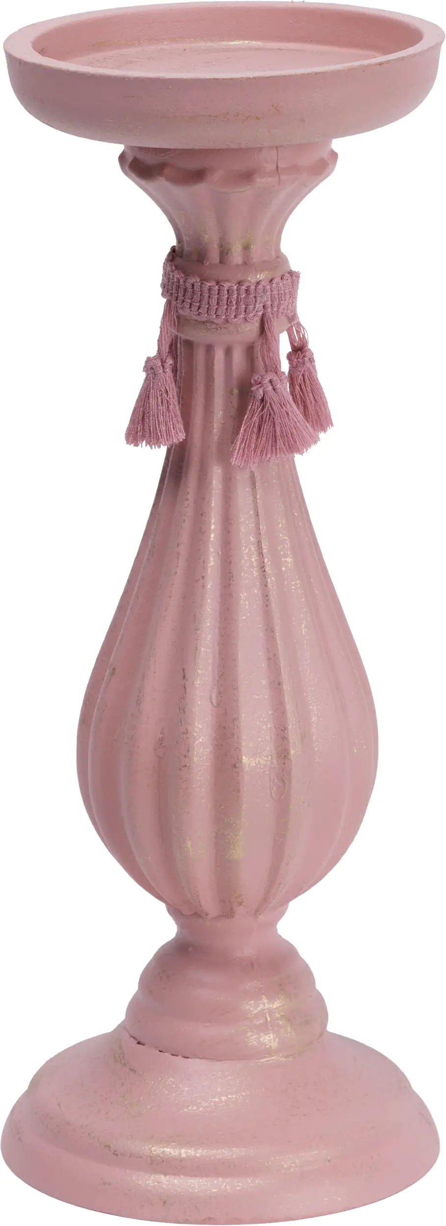 TrendLine Kerzenhalter Holz Ø 11 x 17 cm rosa